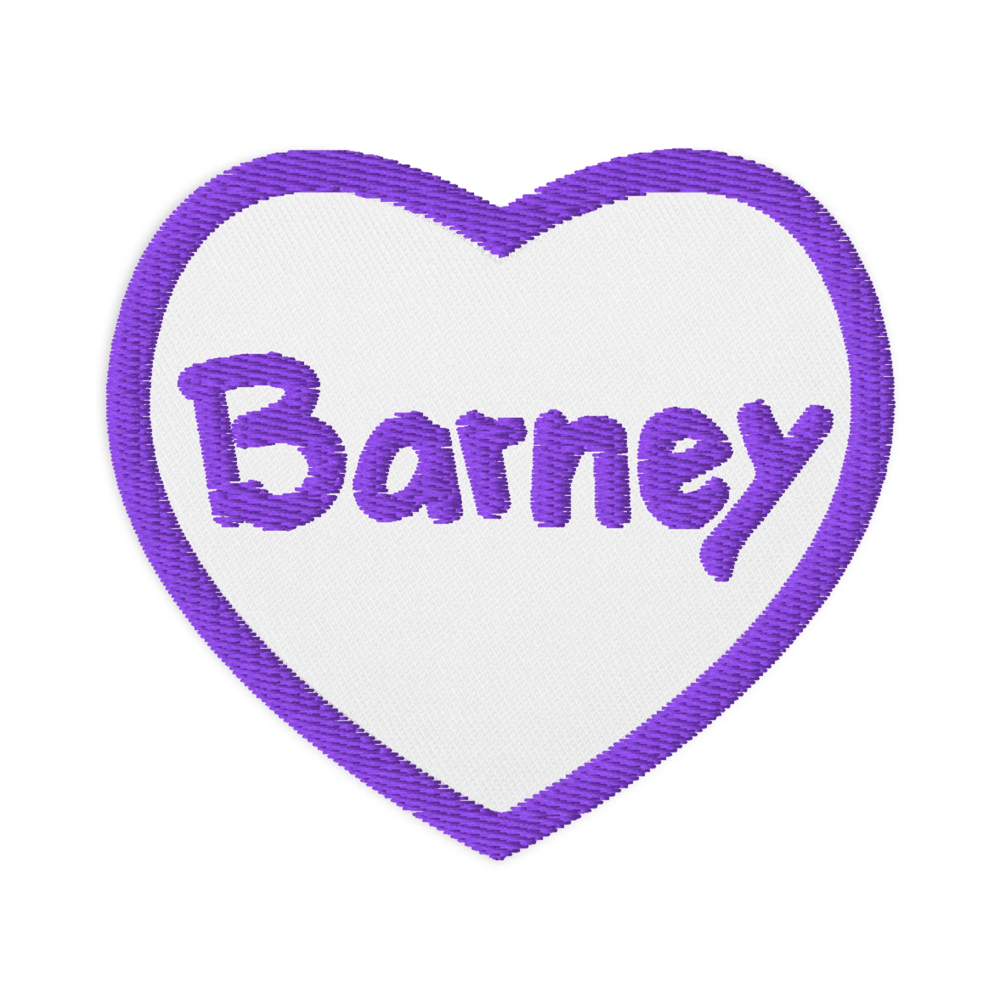 Mattel Creations Barney Embroidered Heart Patch