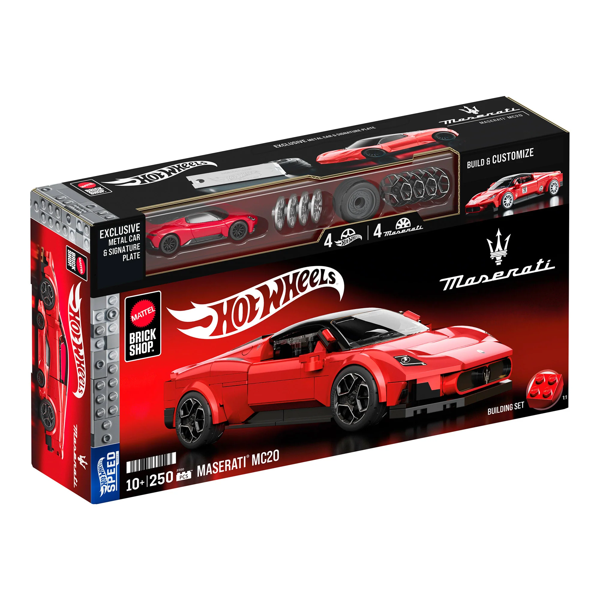Mattel Creations Mattel Brick Shop Hot Wheels Maserati MC20 Building Set