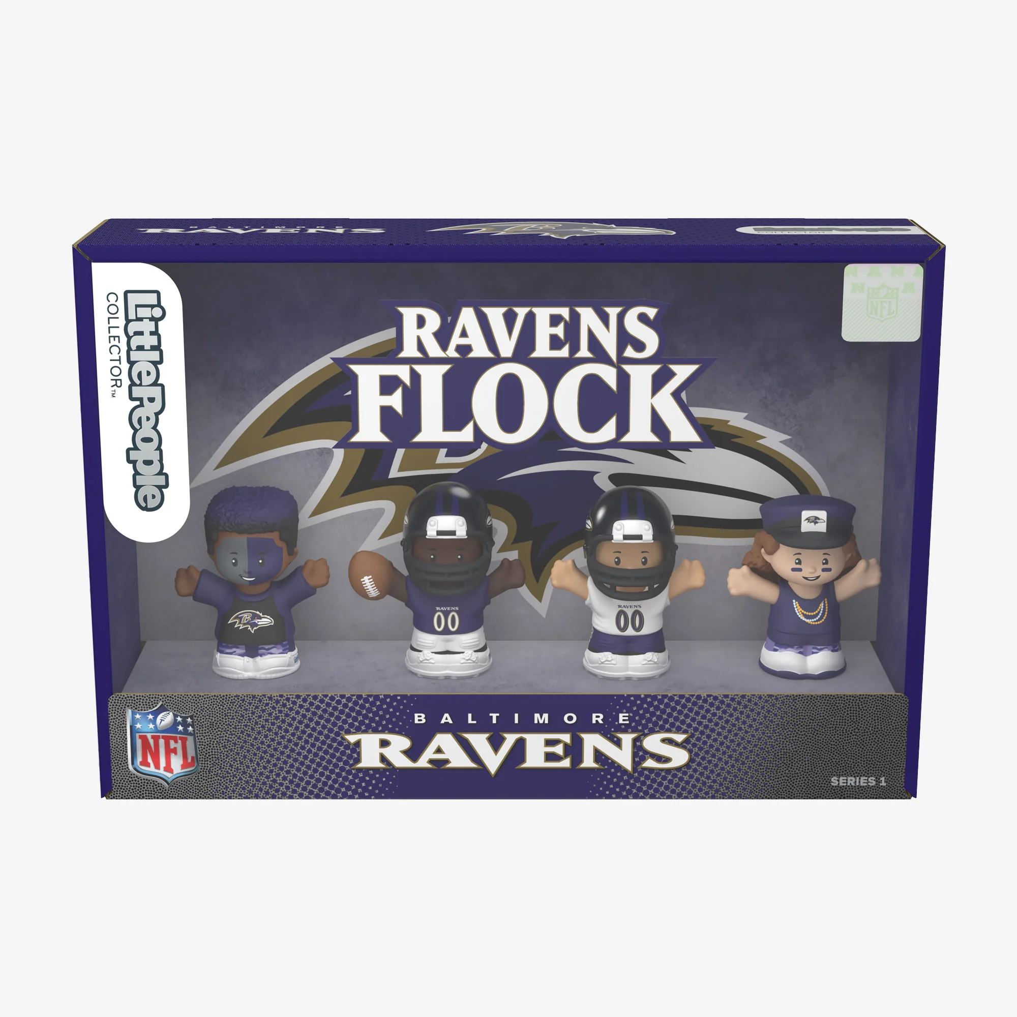 Mattel Creations Little People Collector x NFL Baltimore Ravens Set