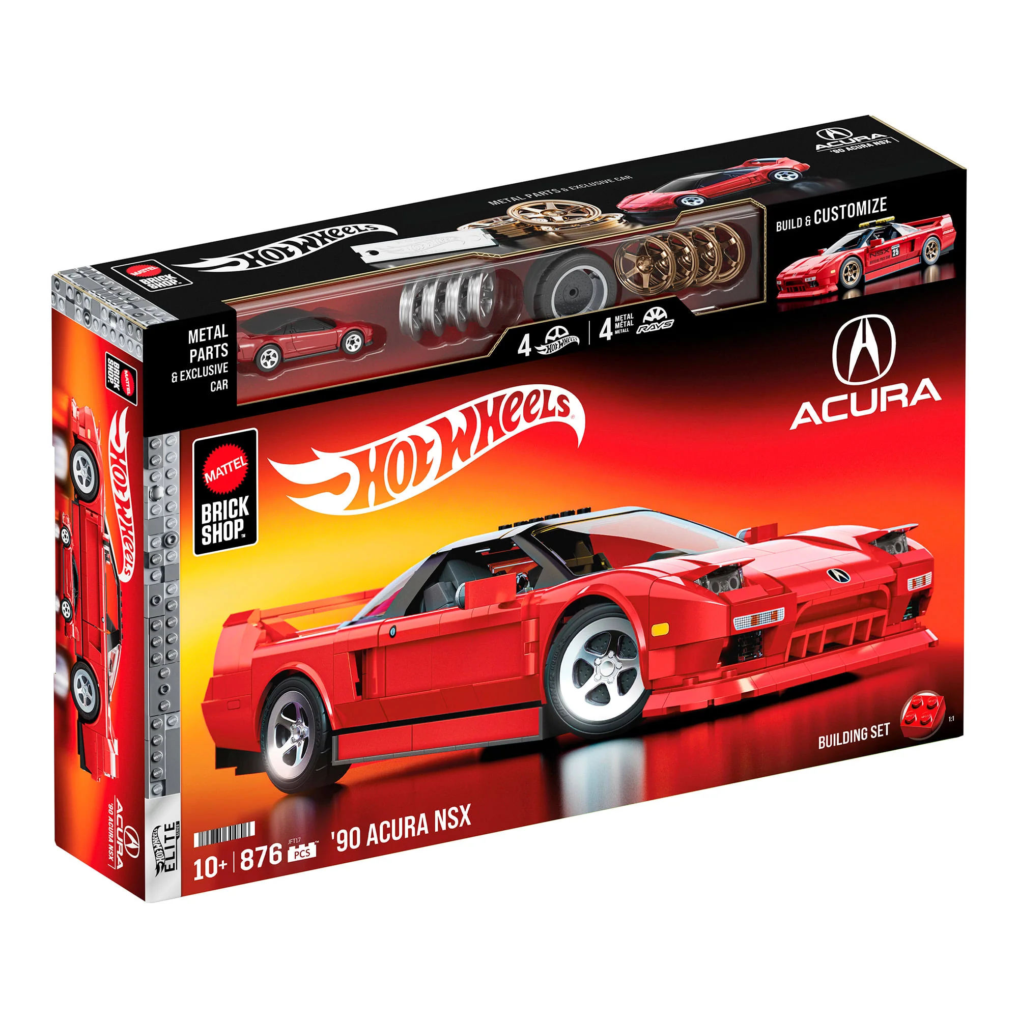 Mattel Creations Mattel Brick Shop Hot Wheels '90 Acura NSX Building Set
