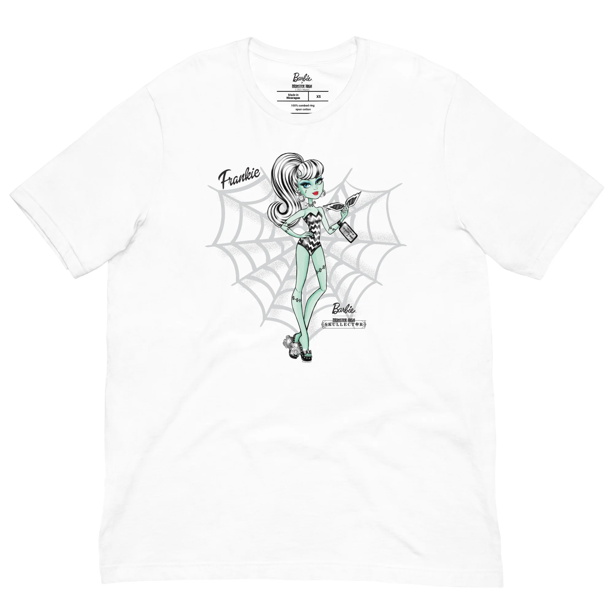 Mattel Creations Monster High Barbie Frankie Barbie White T-shirt