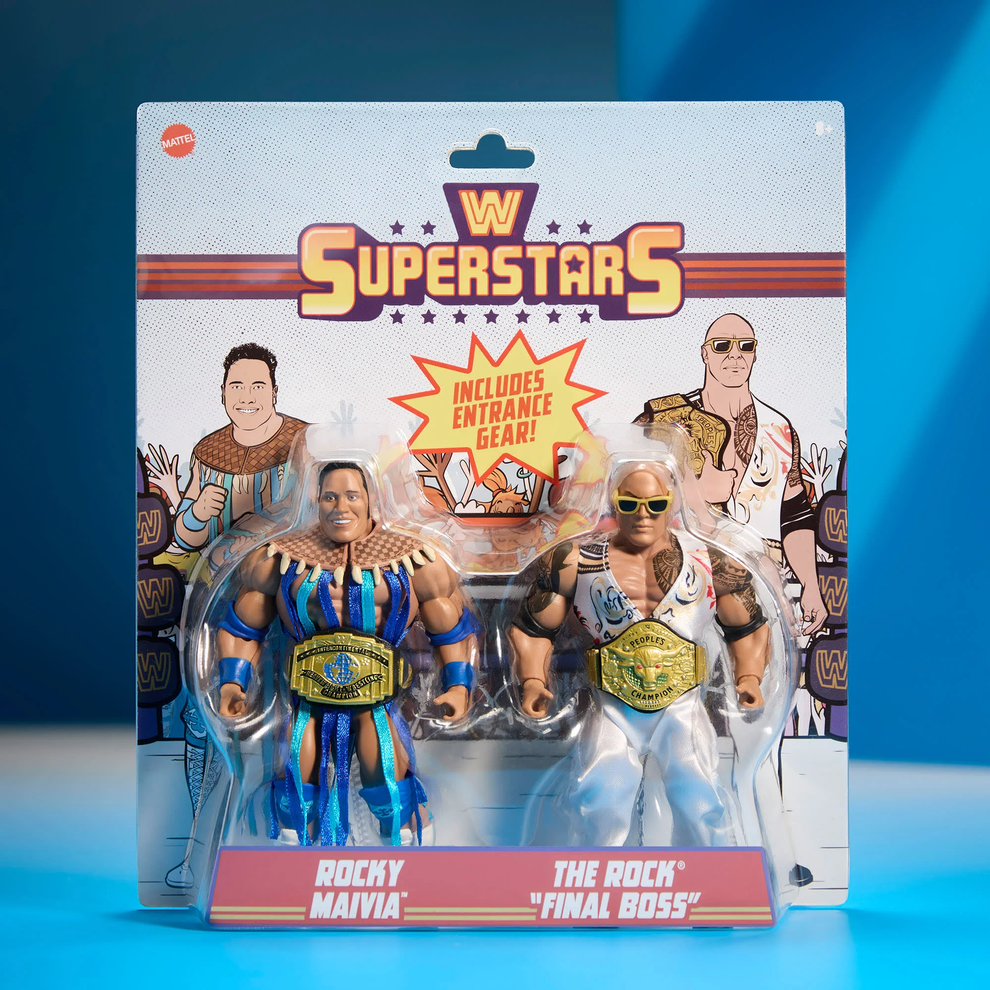Mattel Creations WWE Superstars Rocky Maivia and The Rock 2-Pack