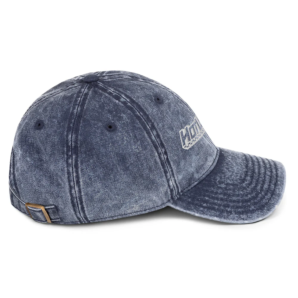 Mattel Creations Hot Wheels Checked Logo Blue Denim Dad Hat