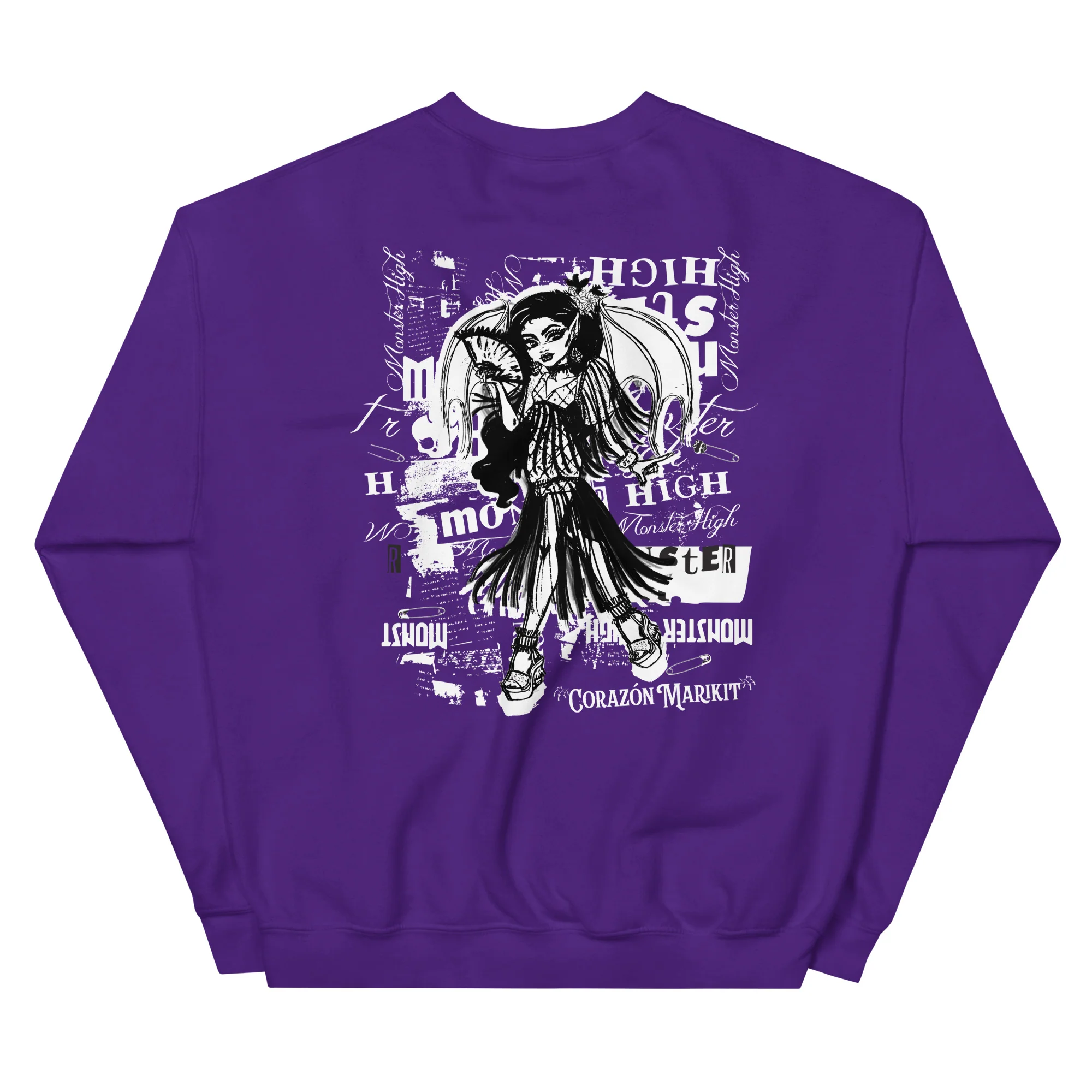 Mattel Creations Monster High Corazon Marikit Purple Sweatshirt