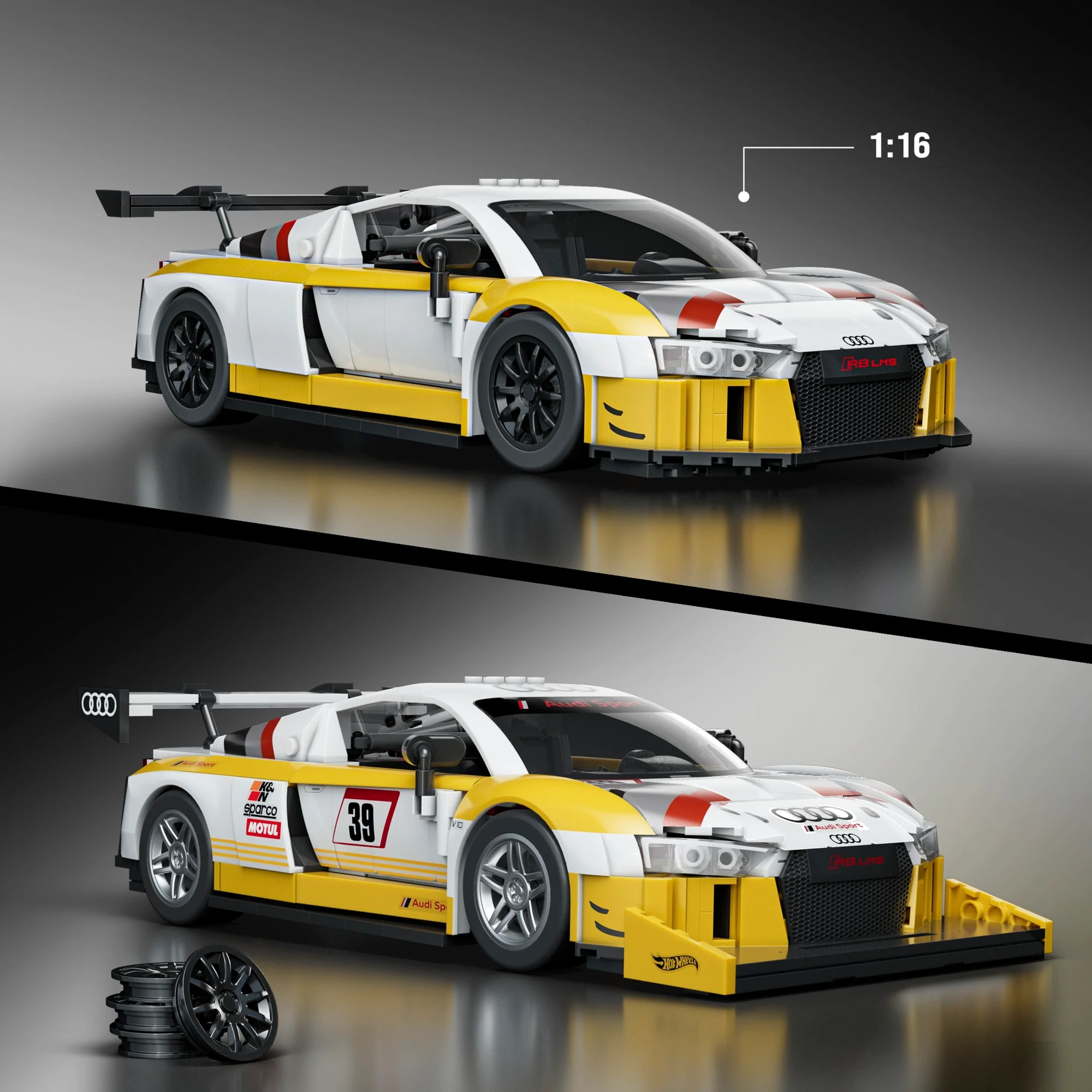 Mattel Creations Mattel Brick Shop Hot Wheels '15 Audi R8 LMS Building Toy Kit