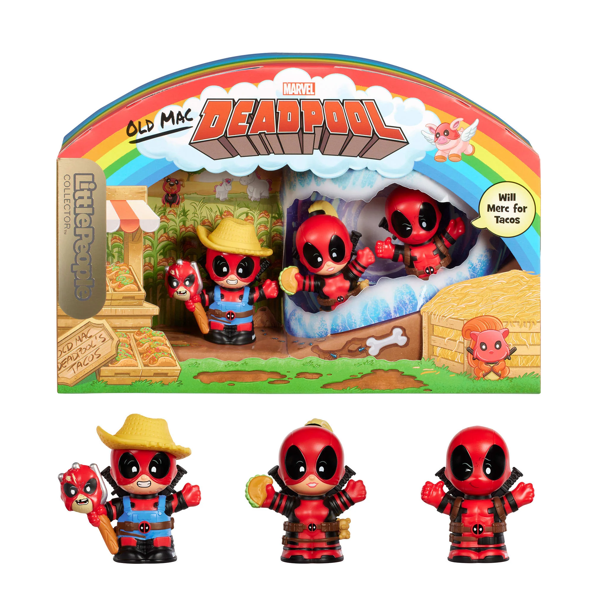 Mattel Creations Little People Collector Deadpool Set