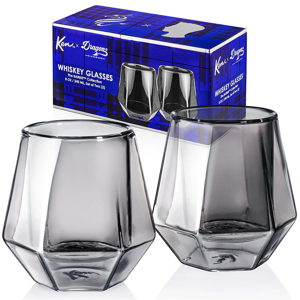 Mattel Creations Barbie™ X Dragon Glassware® Ken™ Whiskey Glasses