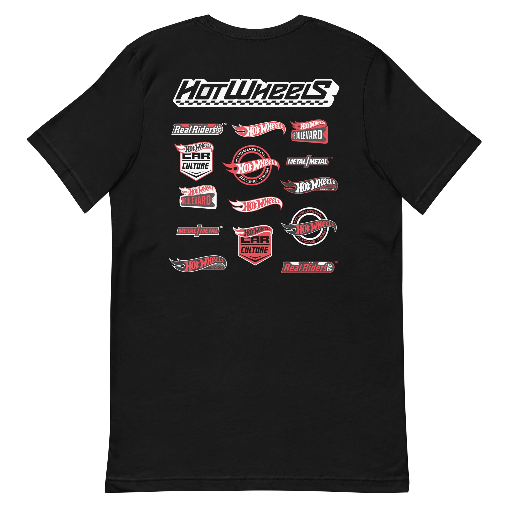 Mattel Creations Hot Wheels High Performance Racing Embroidered Black T-Shirt