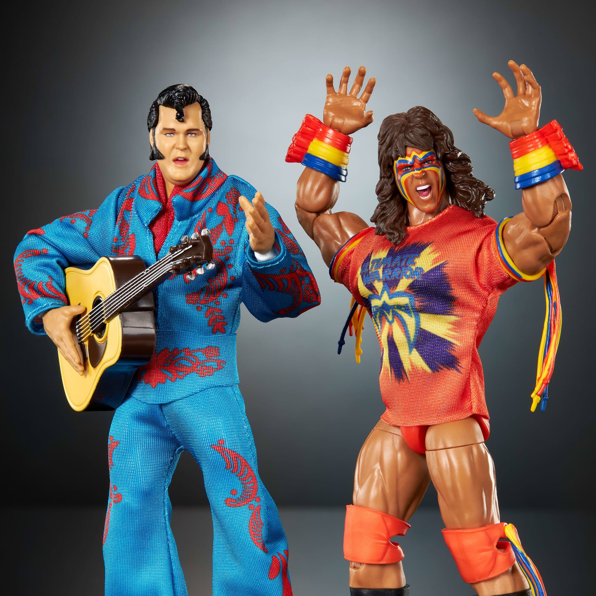 Mattel Creations WWE Coliseum Collection Honky Tonk Man & Ultimate Warrior Ultimate Edition Figures