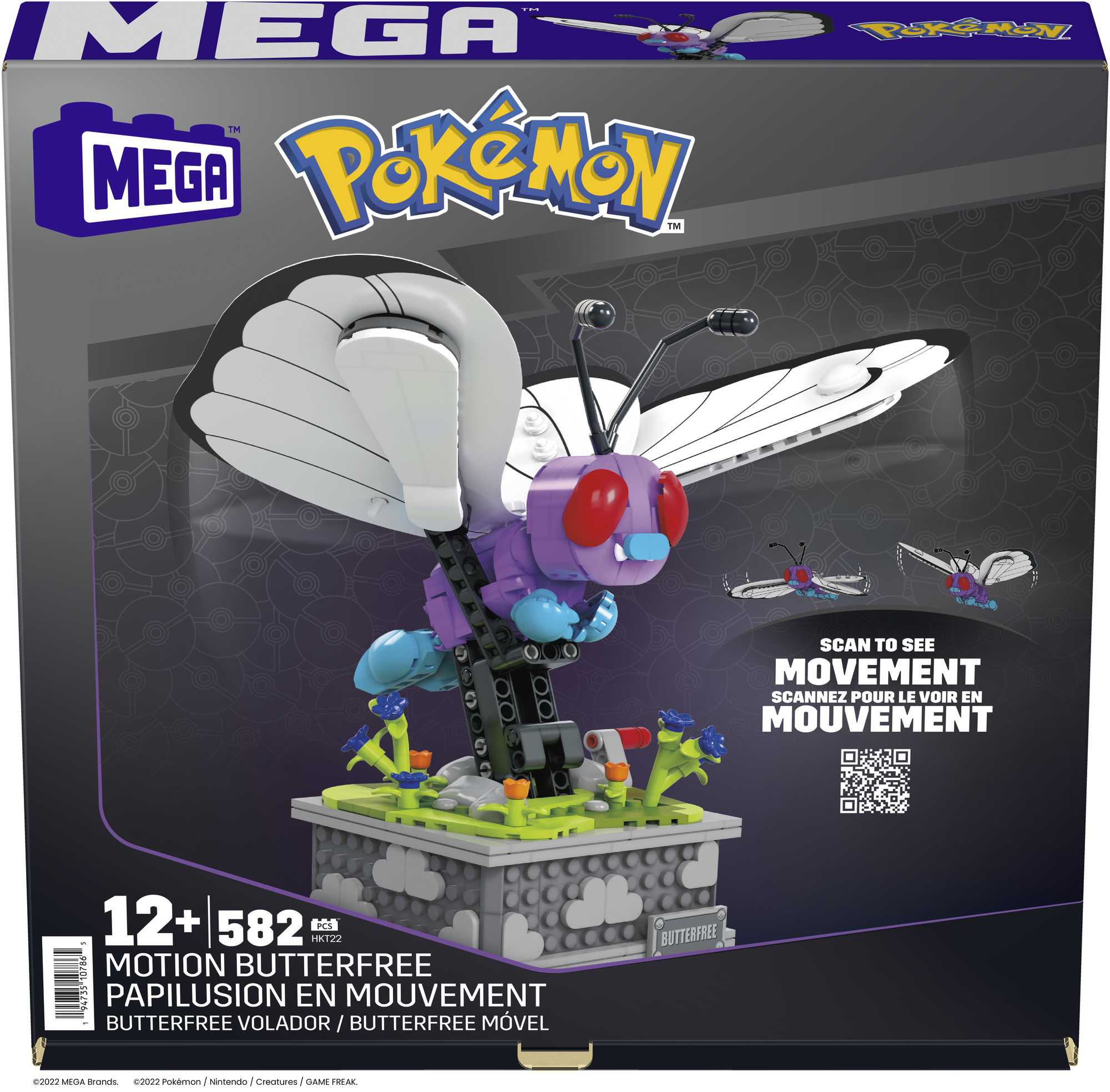 Mattel Creations Pokémon Motion Butterfree with Motion Brick Building Set by MEGA
