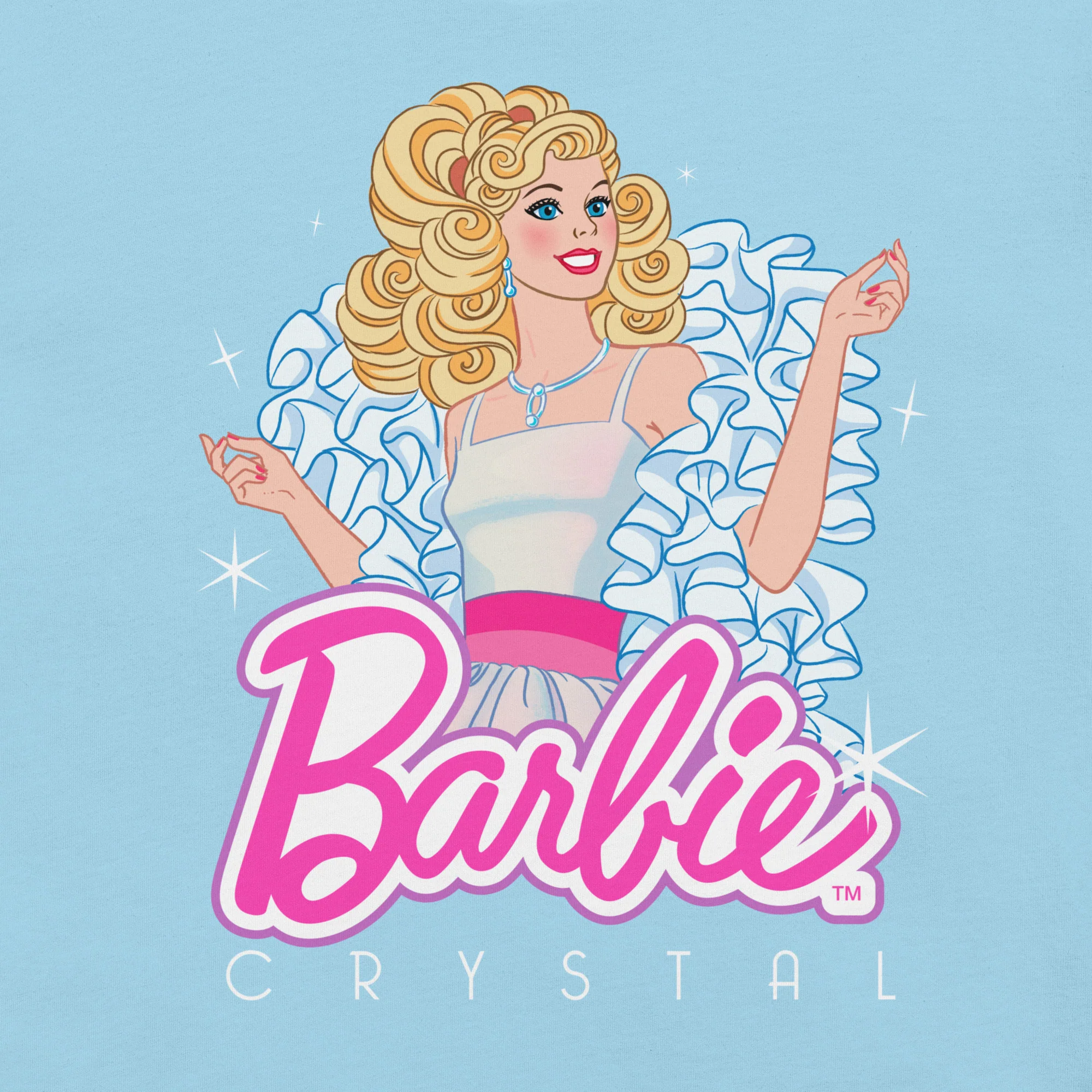 Mattel Creations Barbie 1980's Crystal Blue T-Shirt