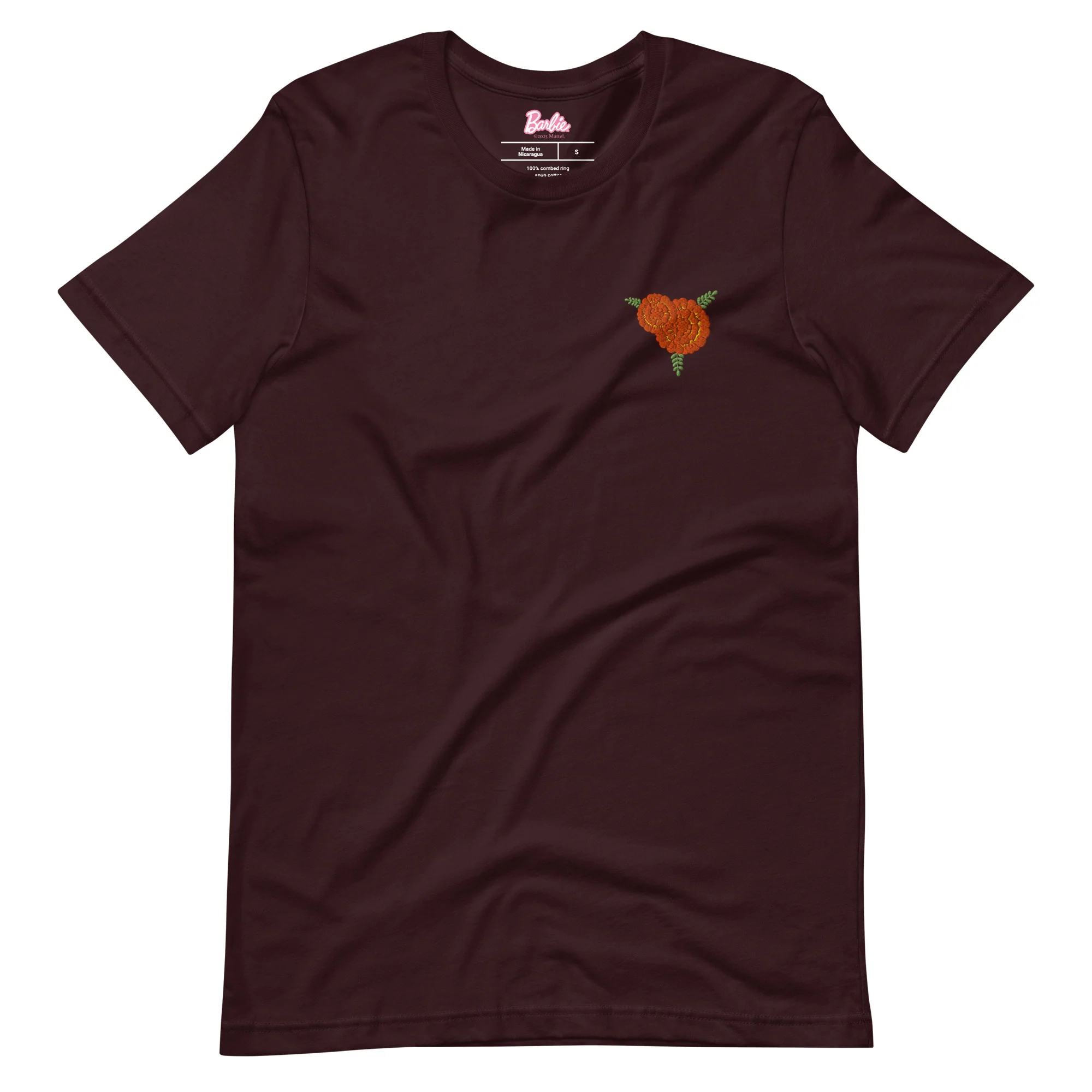 Mattel Creations Barbie Día de Muertos Ken Embroidered Oxblood T-Shirt