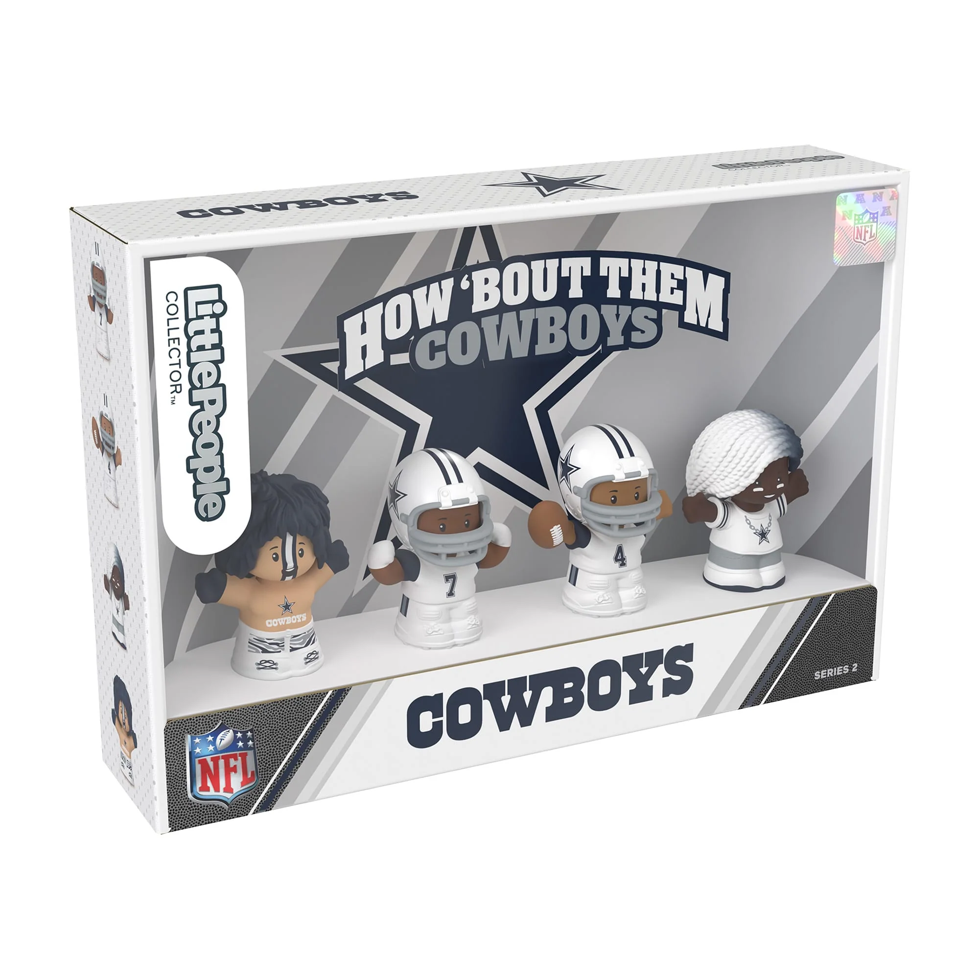 Mattel Creations Little People Collector Dallas Cowboys Alternate Jersey Figure Set