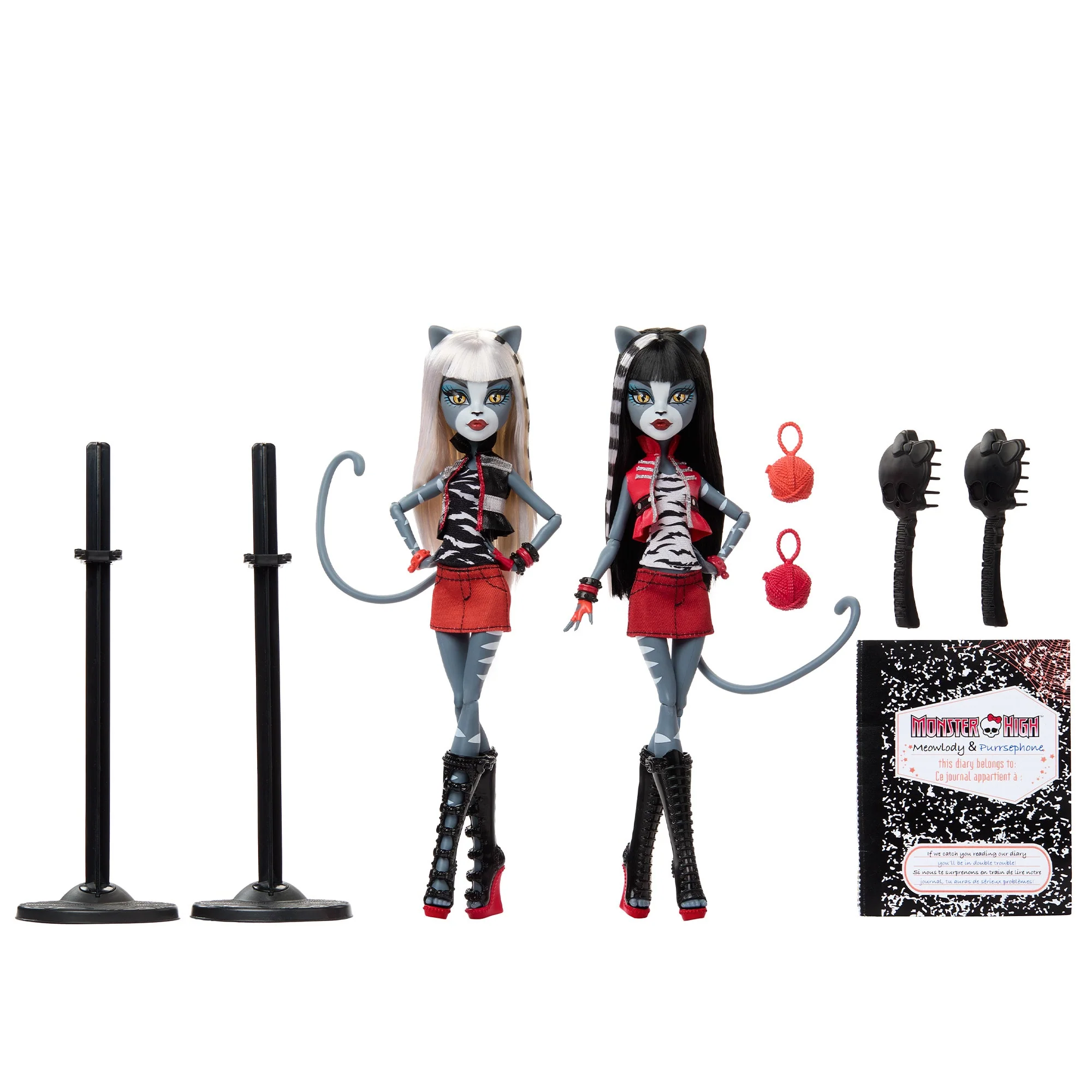 Mattel Creations Monster High Boo-riginal Creeproductions G1 Meolowdy and Purrsephone Dolls 2-Pack