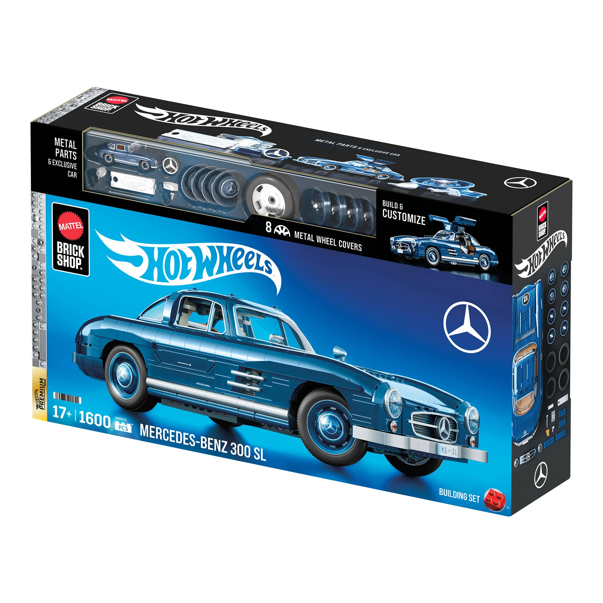 Mattel Creations Mattel Brick Shop Hot Wheels Mercedes-Benz 300 SL Building Set