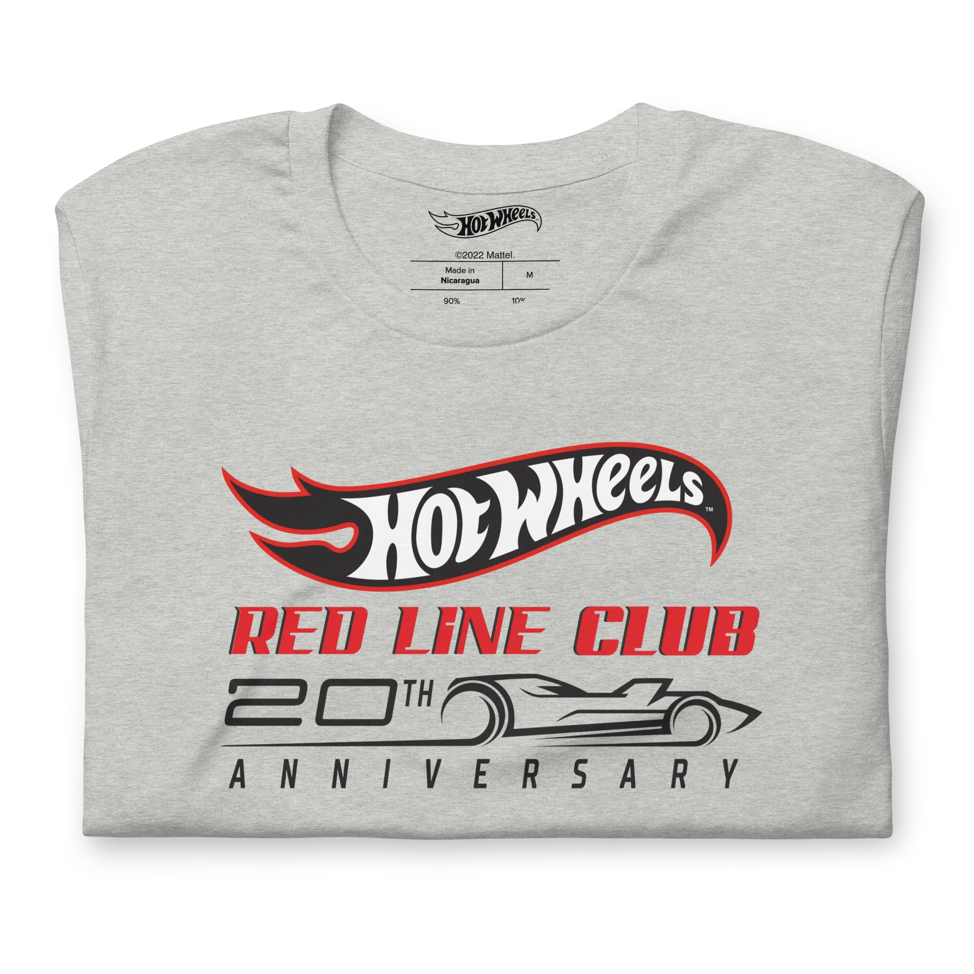 Mattel Creations Hot Wheels® Red Line Club® 20th Anniversary Silhouette Logo – Heather Grey Shirt