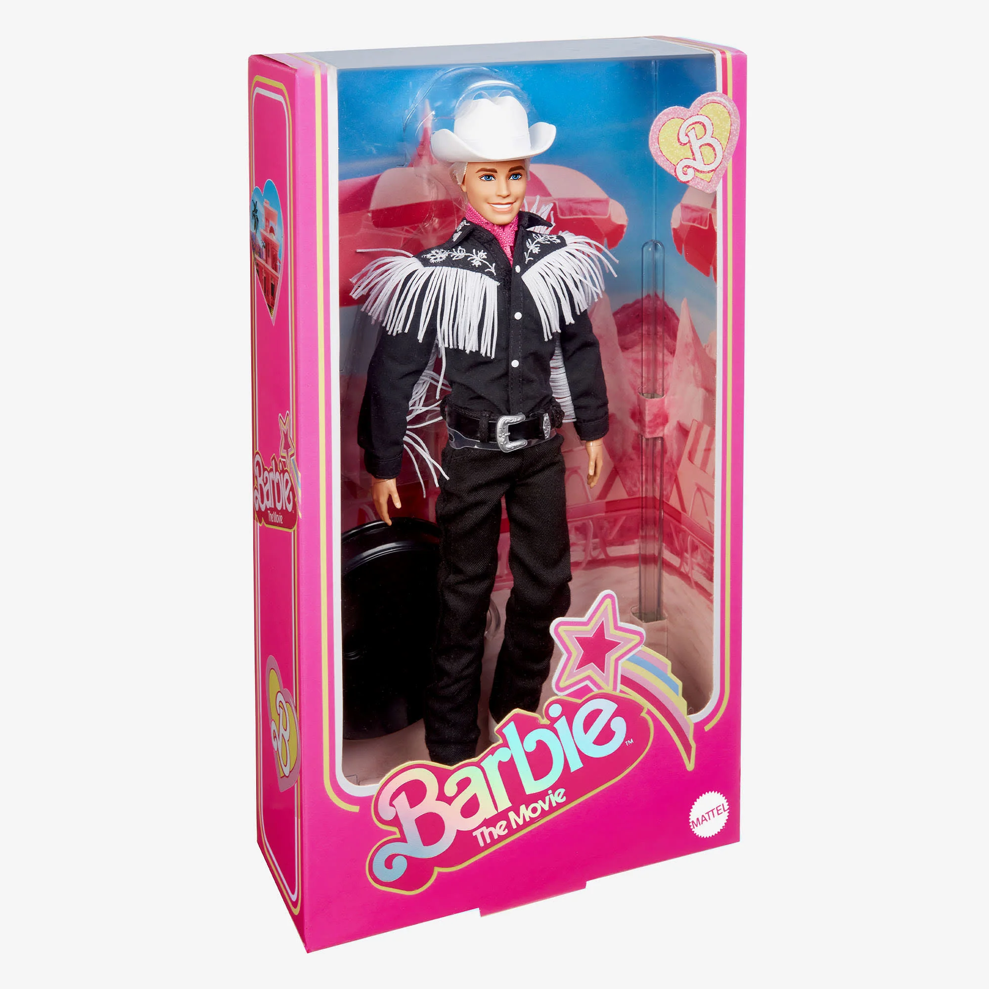 Mattel Creations Ken Doll in Black and White Western Outfit – Barbie The Movie