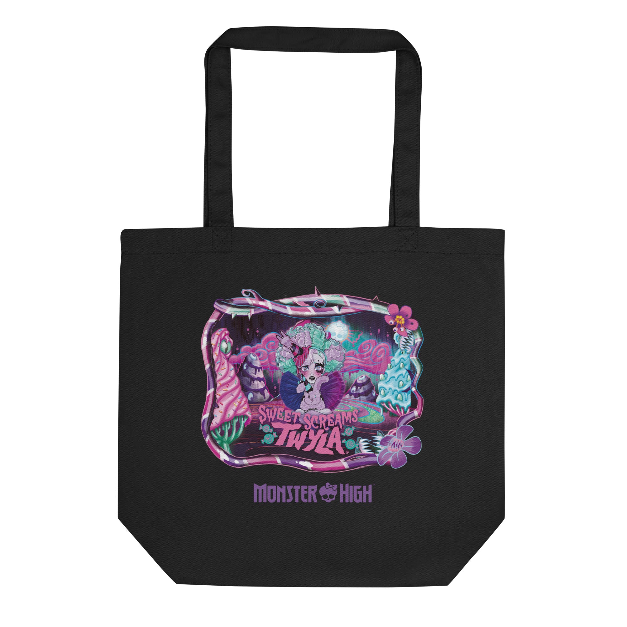 Mattel Creations Monster High Sweet Scream Twyla Black Tote Bag