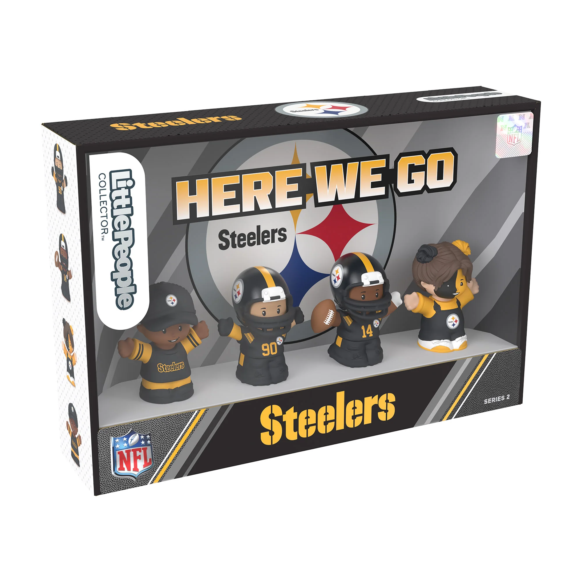 Mattel Creations Little People Collector Pittsburgh Steelers Alternate Jersey Figure Set