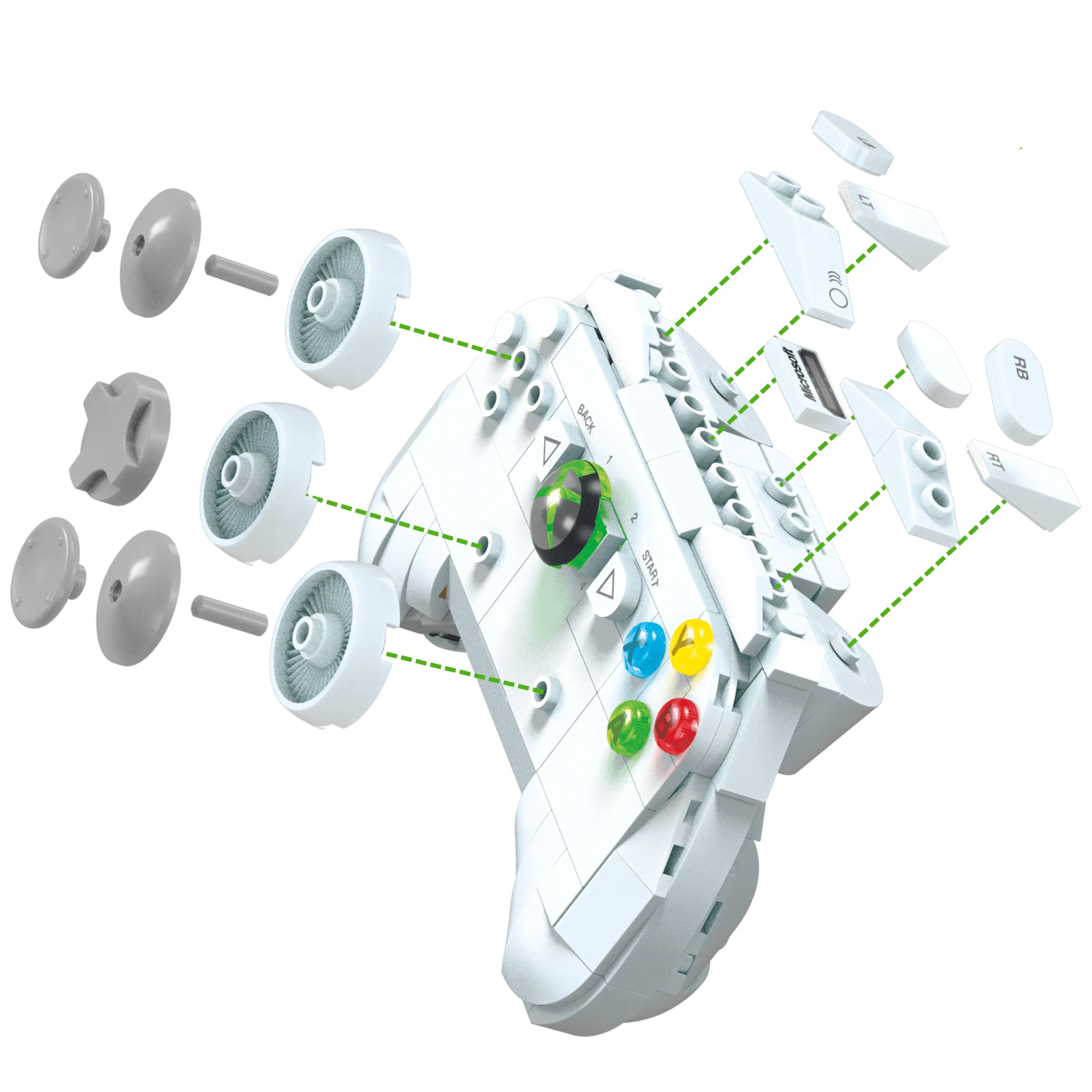Mattel Creations MEGA Microsoft Xbox 360 Replica Building Toy Kit