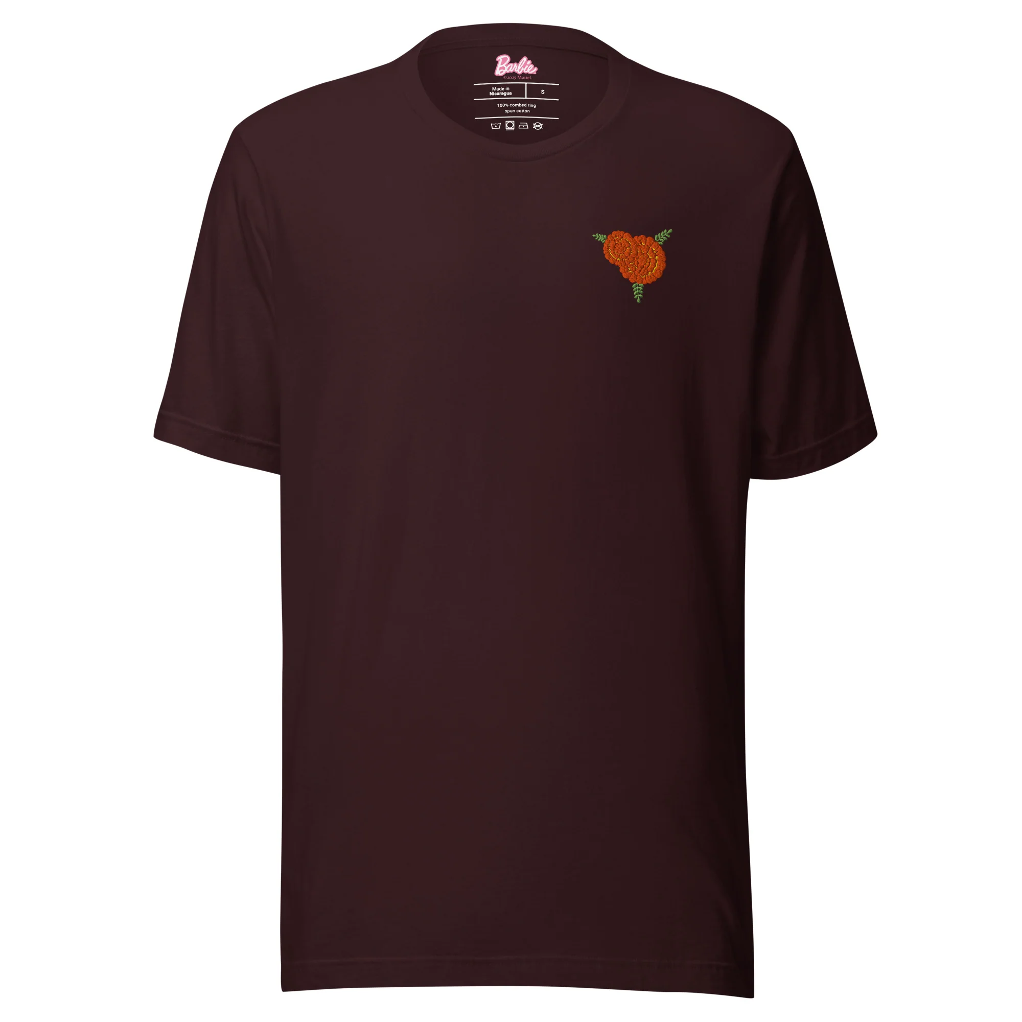 Mattel Creations Barbie Día de Muertos Ken Embroidered Oxblood T-Shirt