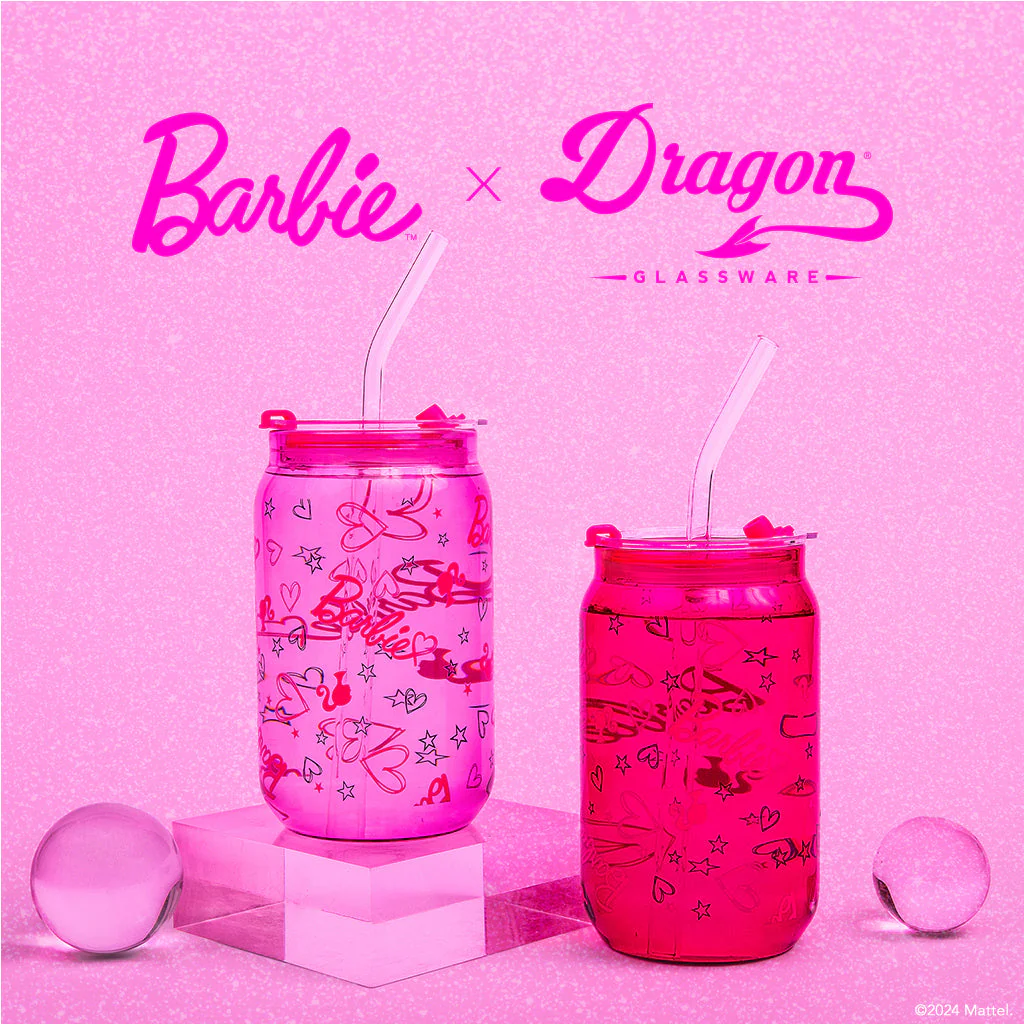 Mattel Creations Barbie™ X Dragon Glassware® Love Out Loud Drinking Glasses