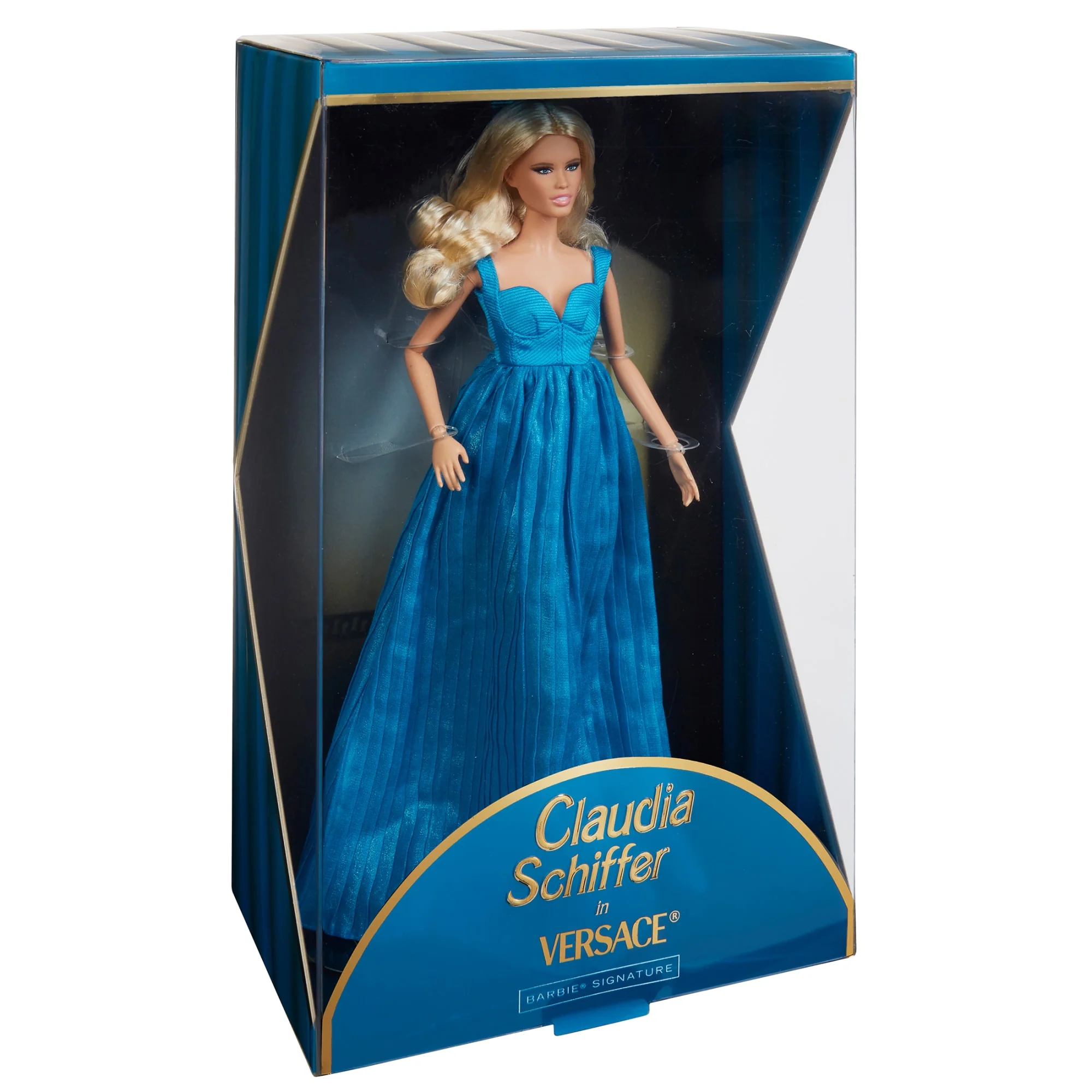 Mattel Creations Barbie Supermodel Claudia Schiffer Doll in Versace Gown