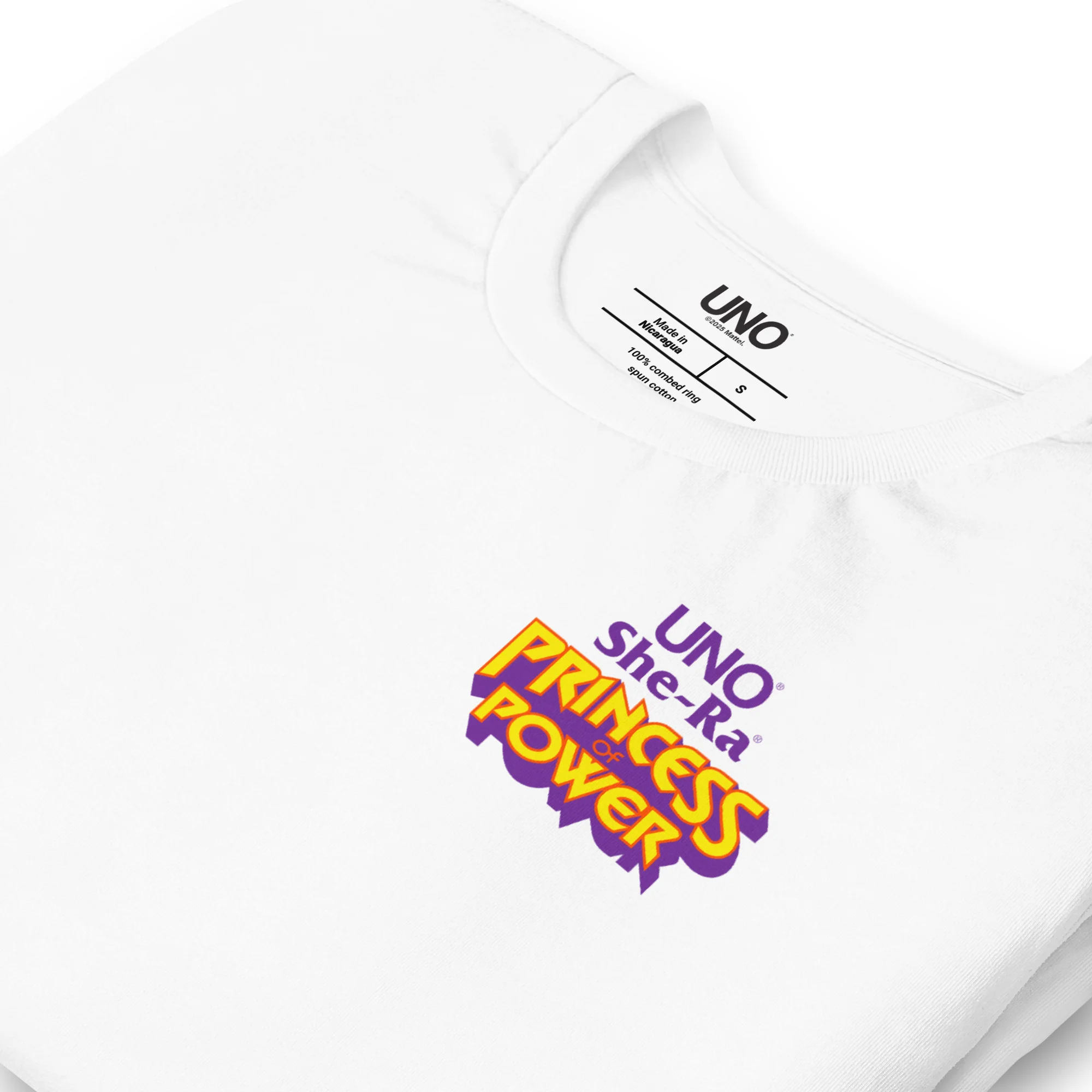 Mattel Creations UNO Masters of the Universe She-Ra Princess Power White T-Shirt