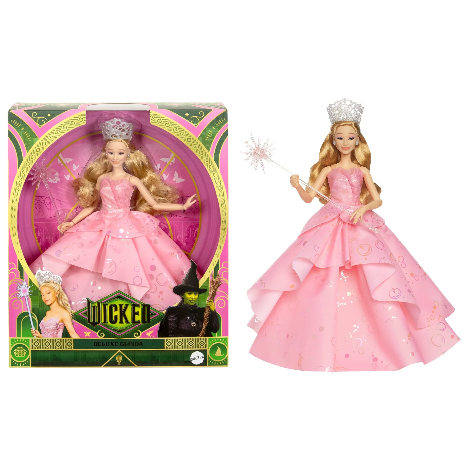 Mattel Creations Wicked Deluxe Glinda Fashion Doll and Accessories