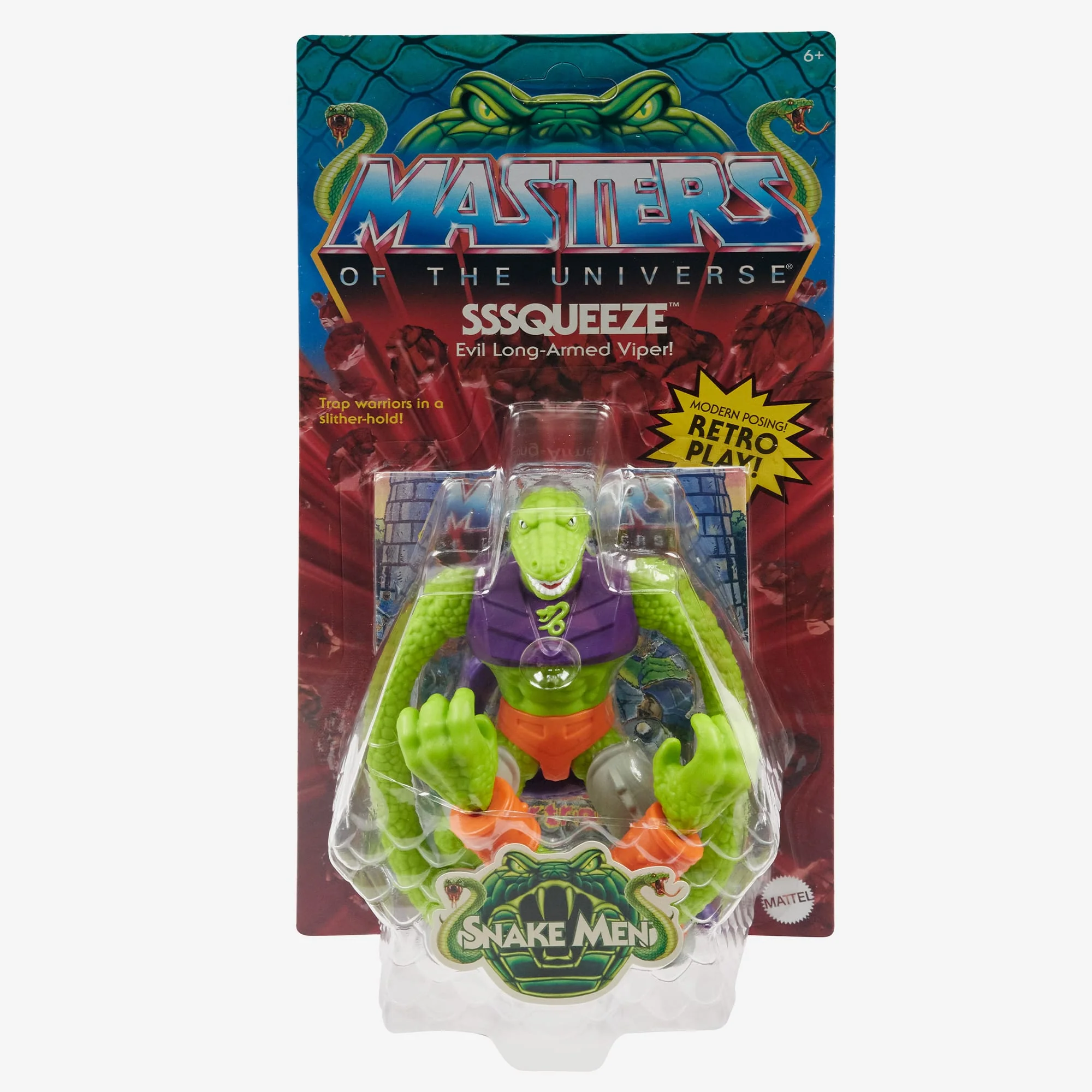 Mattel Creations Masters of the Universe Origins Rise of Snake Men Sssqueeze Figure