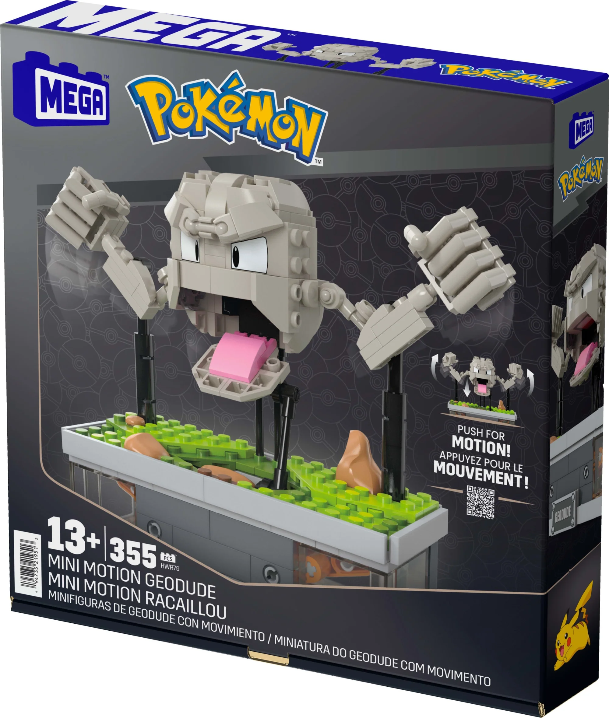 Mattel Creations MEGA Pokémon Mini Motion Geodude Building Set