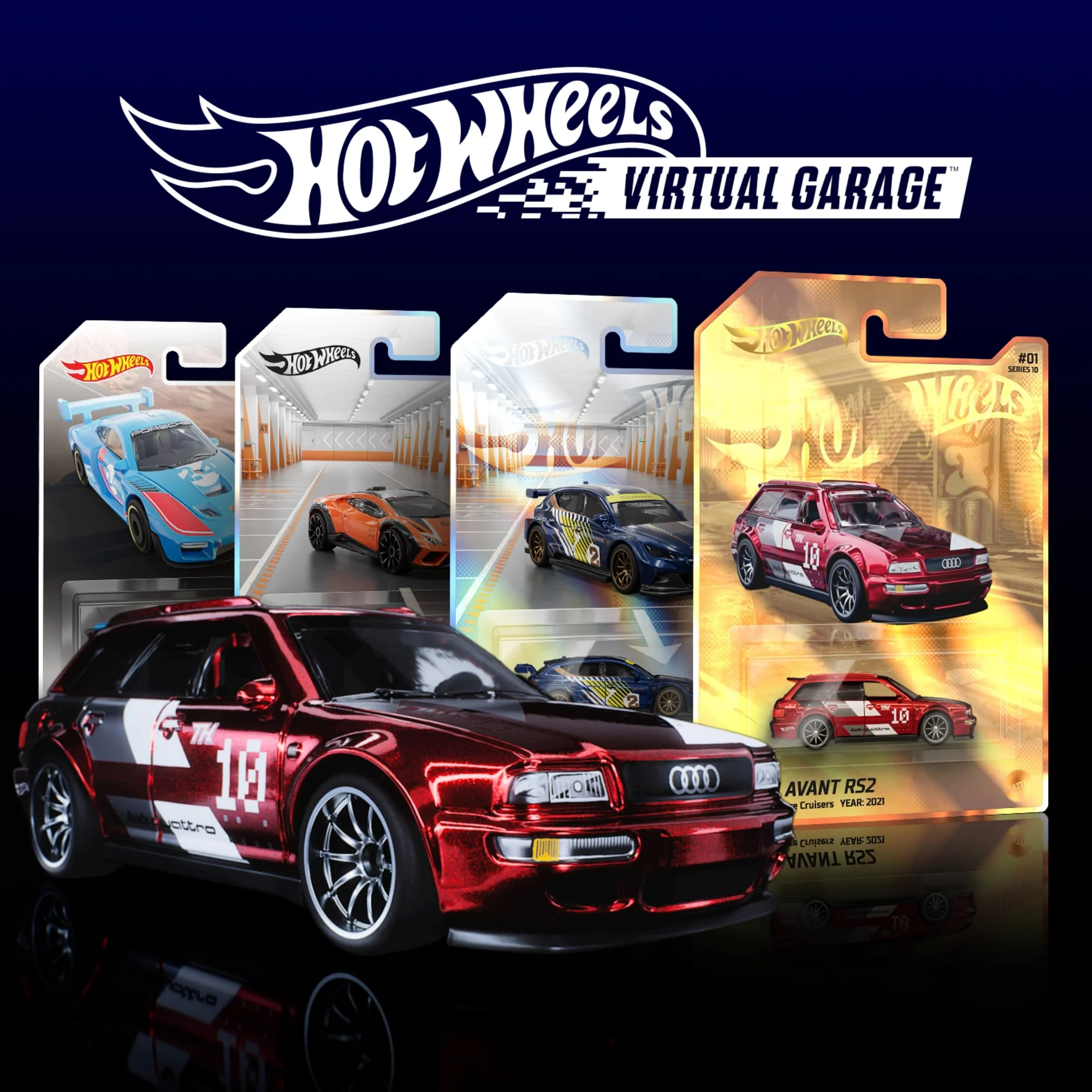 Mattel Creations Hot Wheels Virtual Garage Series 10: Standard Pack of 7 Virtual Collectibles