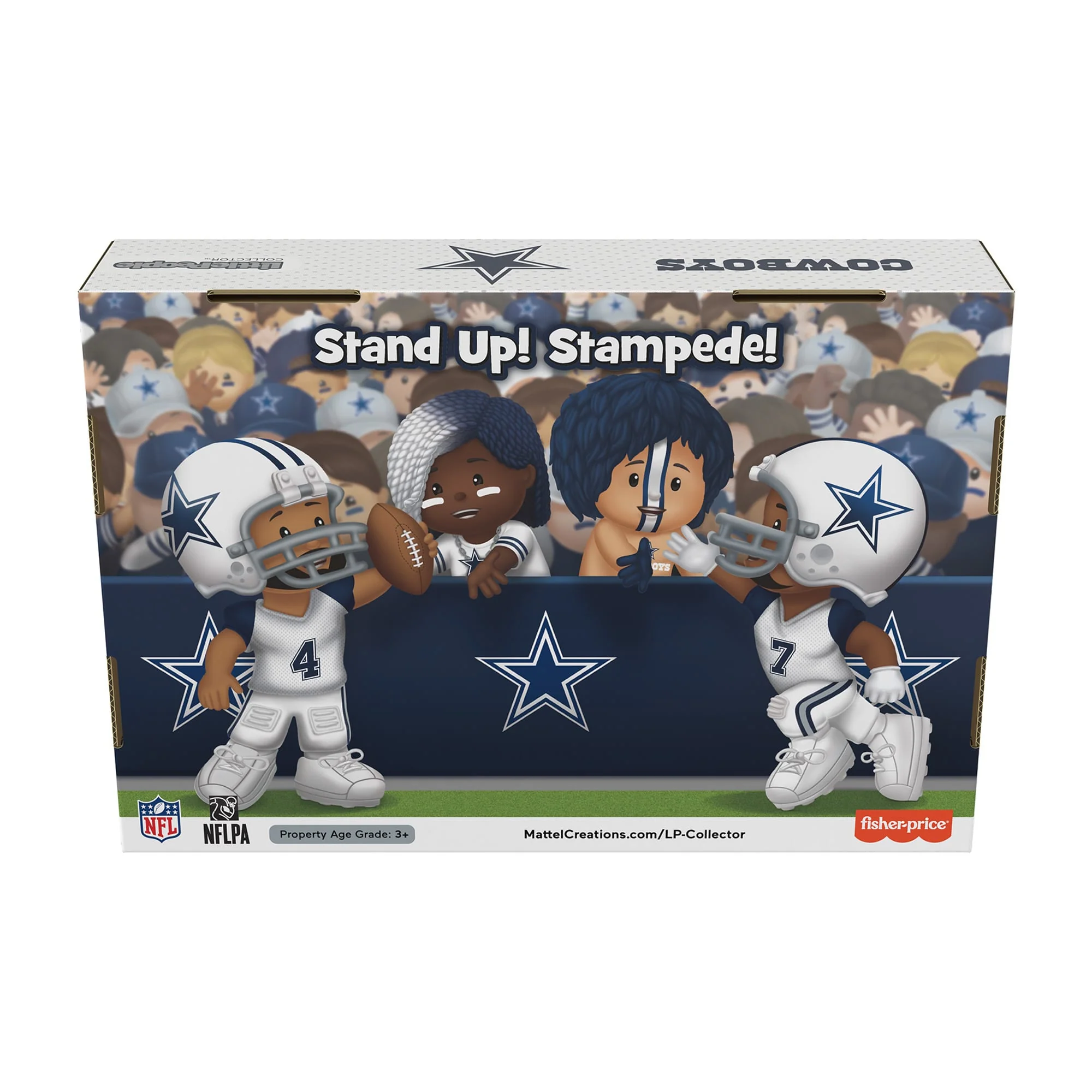 Mattel Creations Little People Collector Dallas Cowboys Alternate Jersey Figure Set