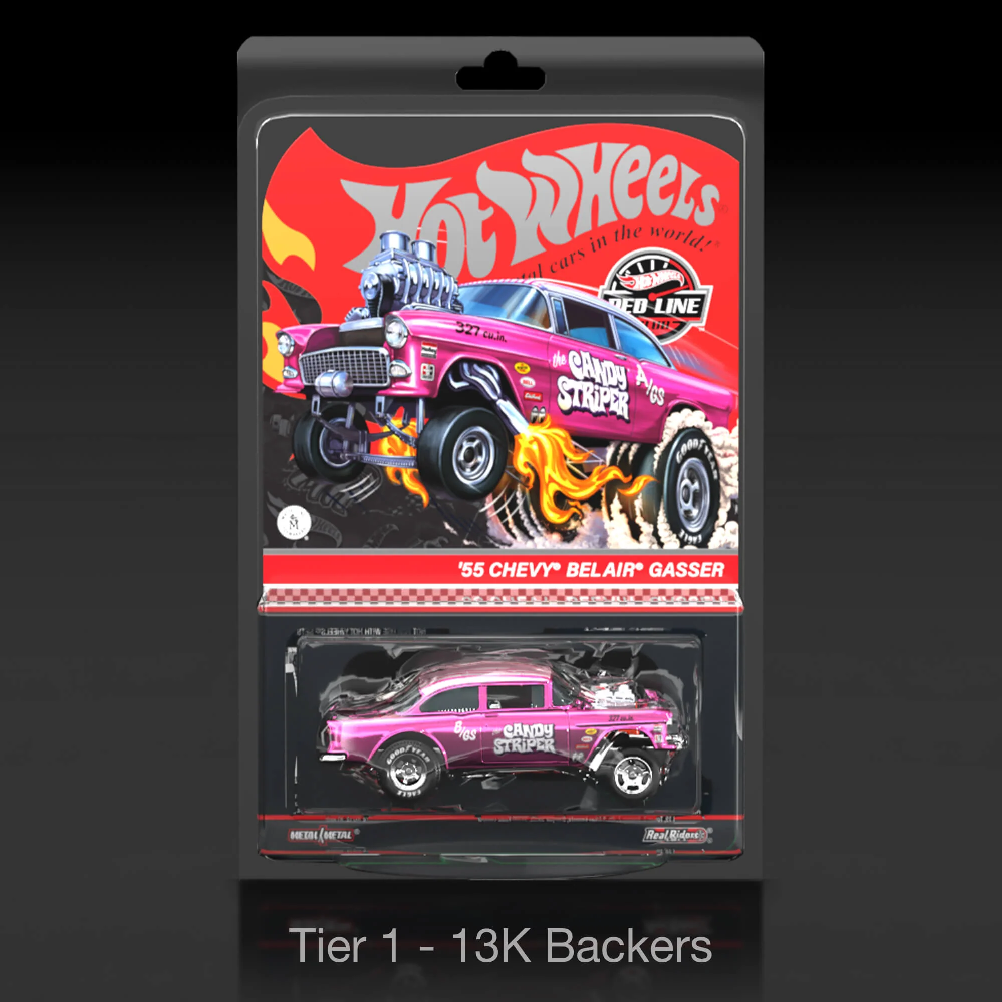 Mattel Creations RLC Exclusive 1:18 Scale '55 Chevy Bel Air Gasser “Candy Striper” - Crowdfund