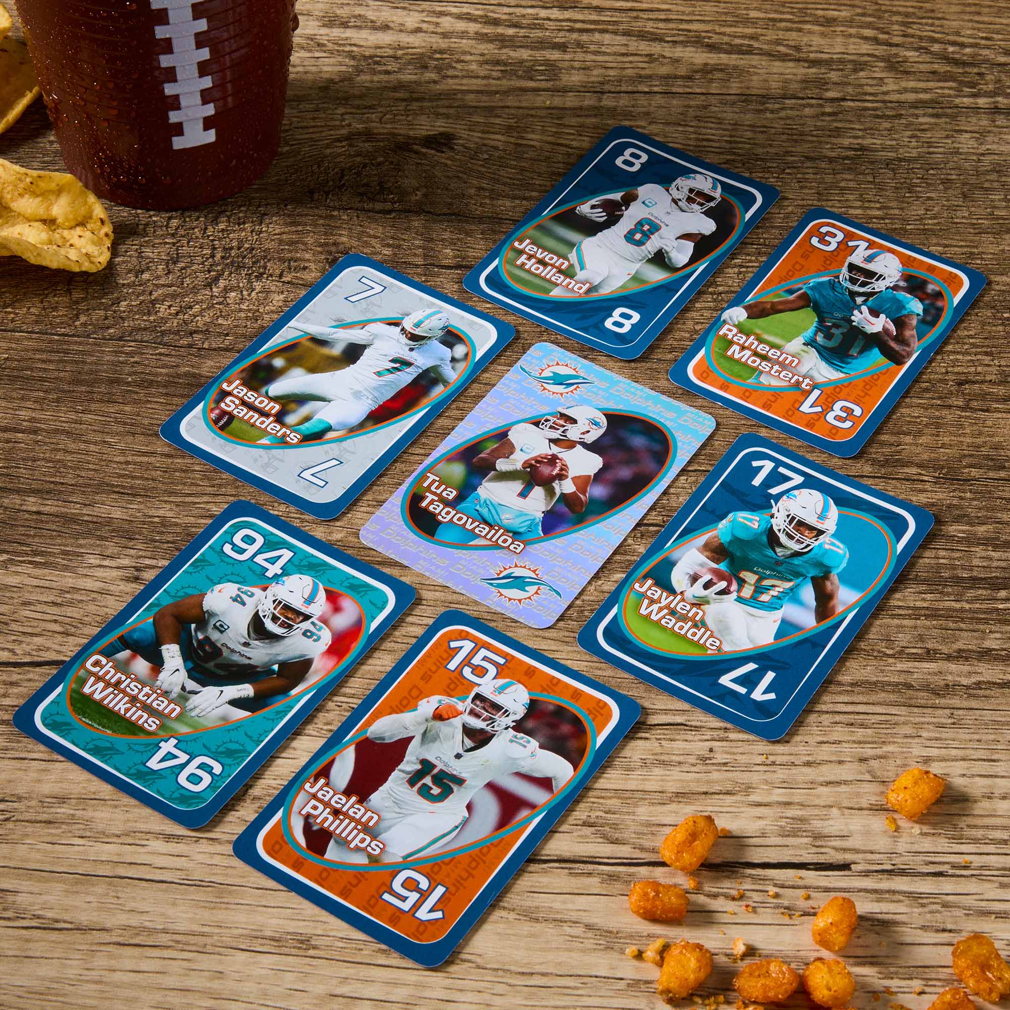Mattel Creations UNO Fandom NFL Miami Dolphins Game Deck