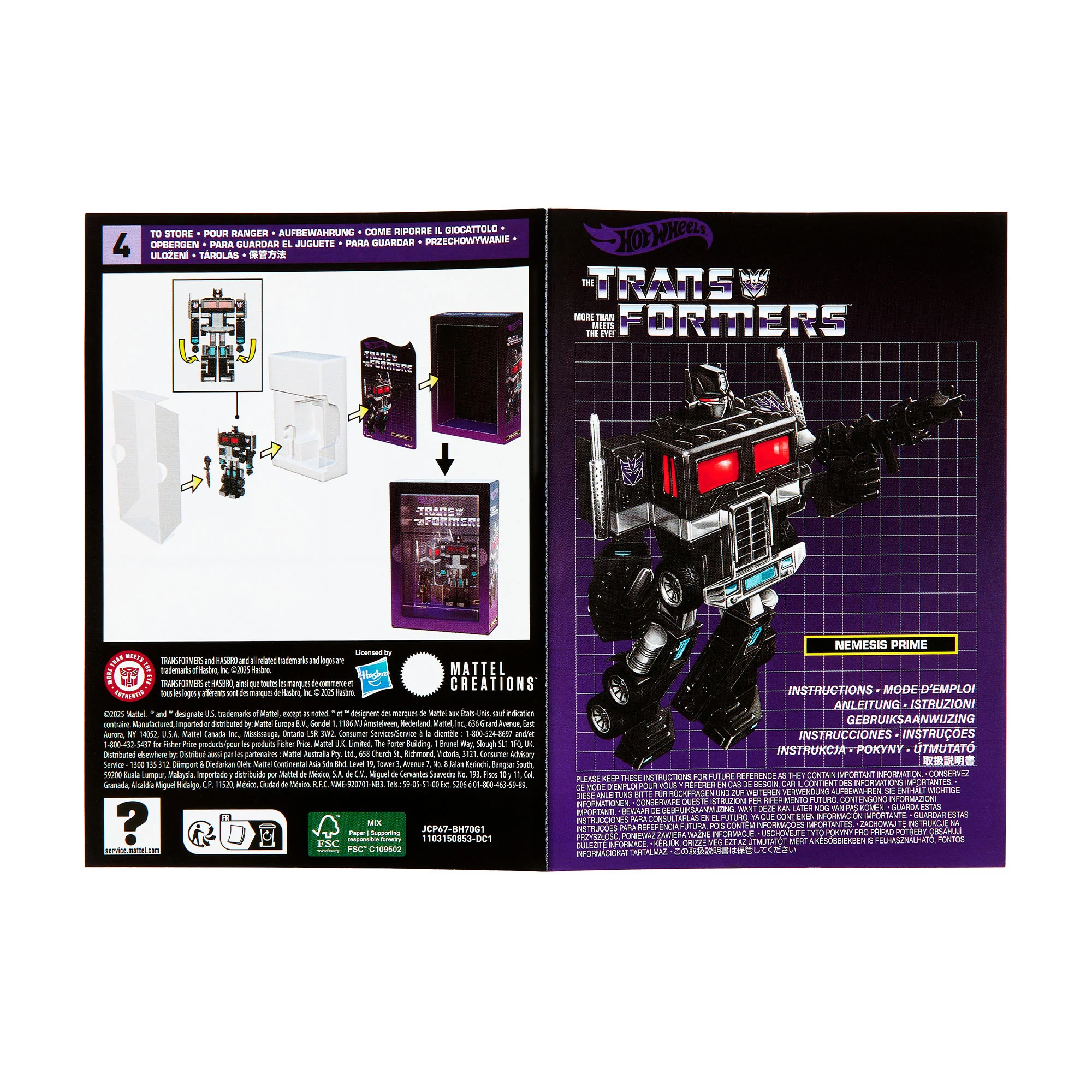 Mattel Creations Hot Wheels Transformers Nemesis Prime