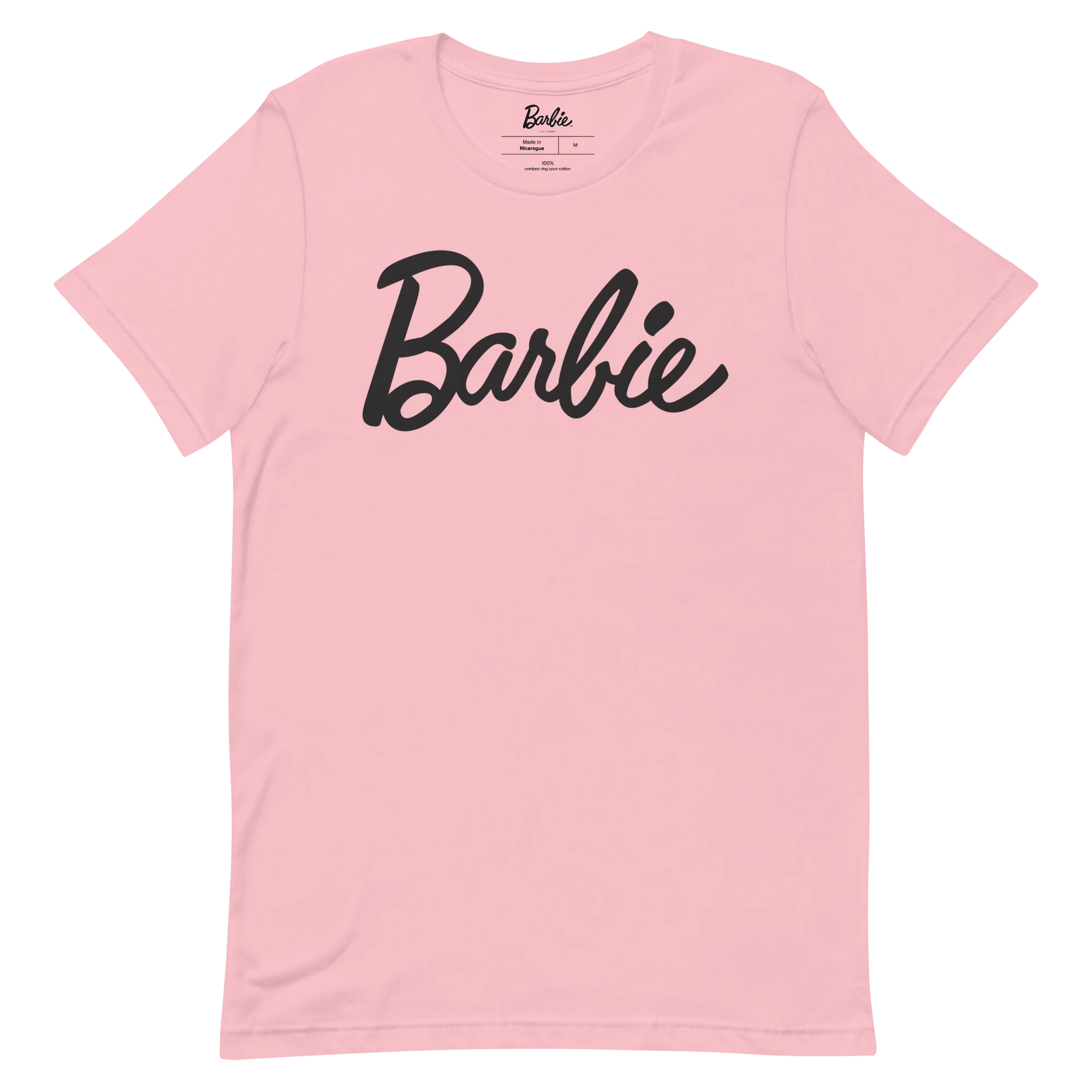 Mattel Creations Barbie Script Logo Unisex Pink T-Shirt