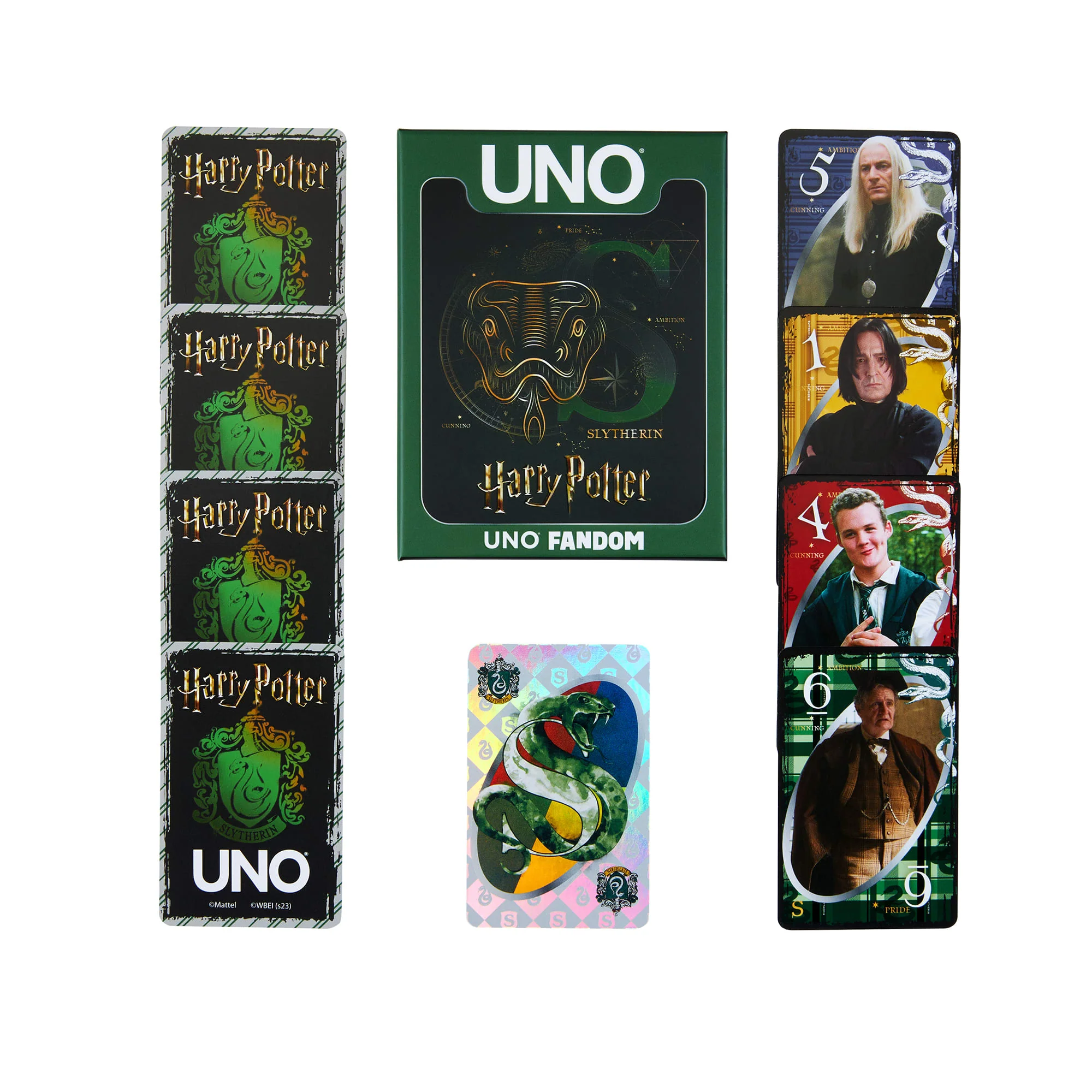Mattel Creations UNO Fandom Harry Potter Slytherin Game Deck
