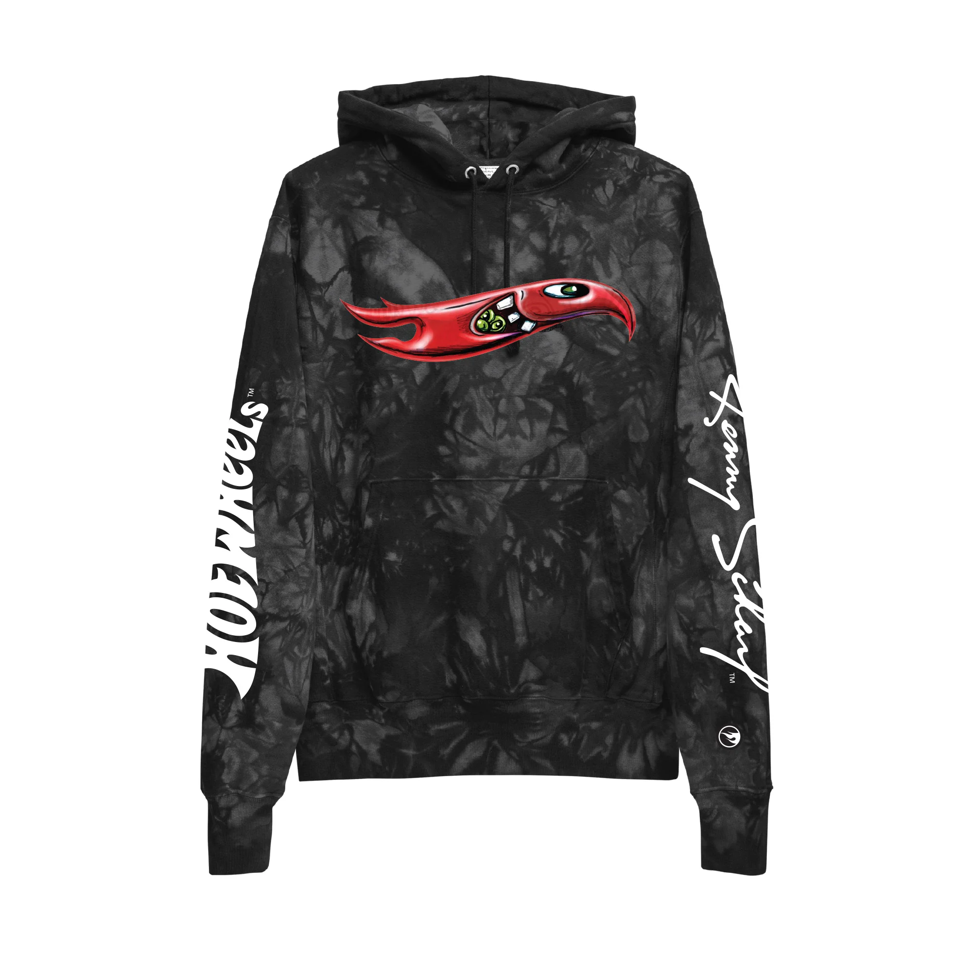Mattel Creations Hot Wheels x Kenny Scharf Black Tie Dye Hoodie