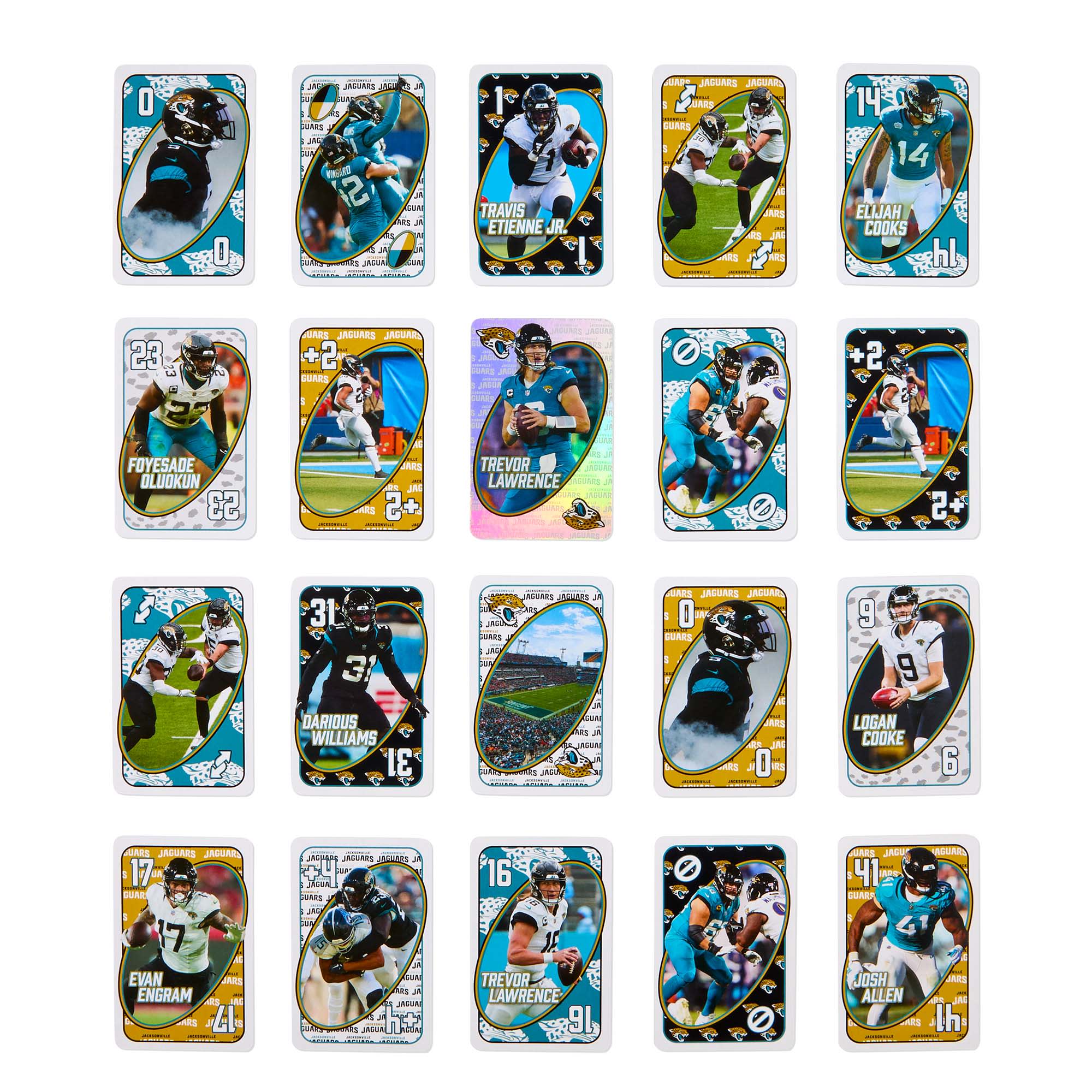 Mattel Creations UNO Fandom NFL Jacksonville Jaguars Game Deck