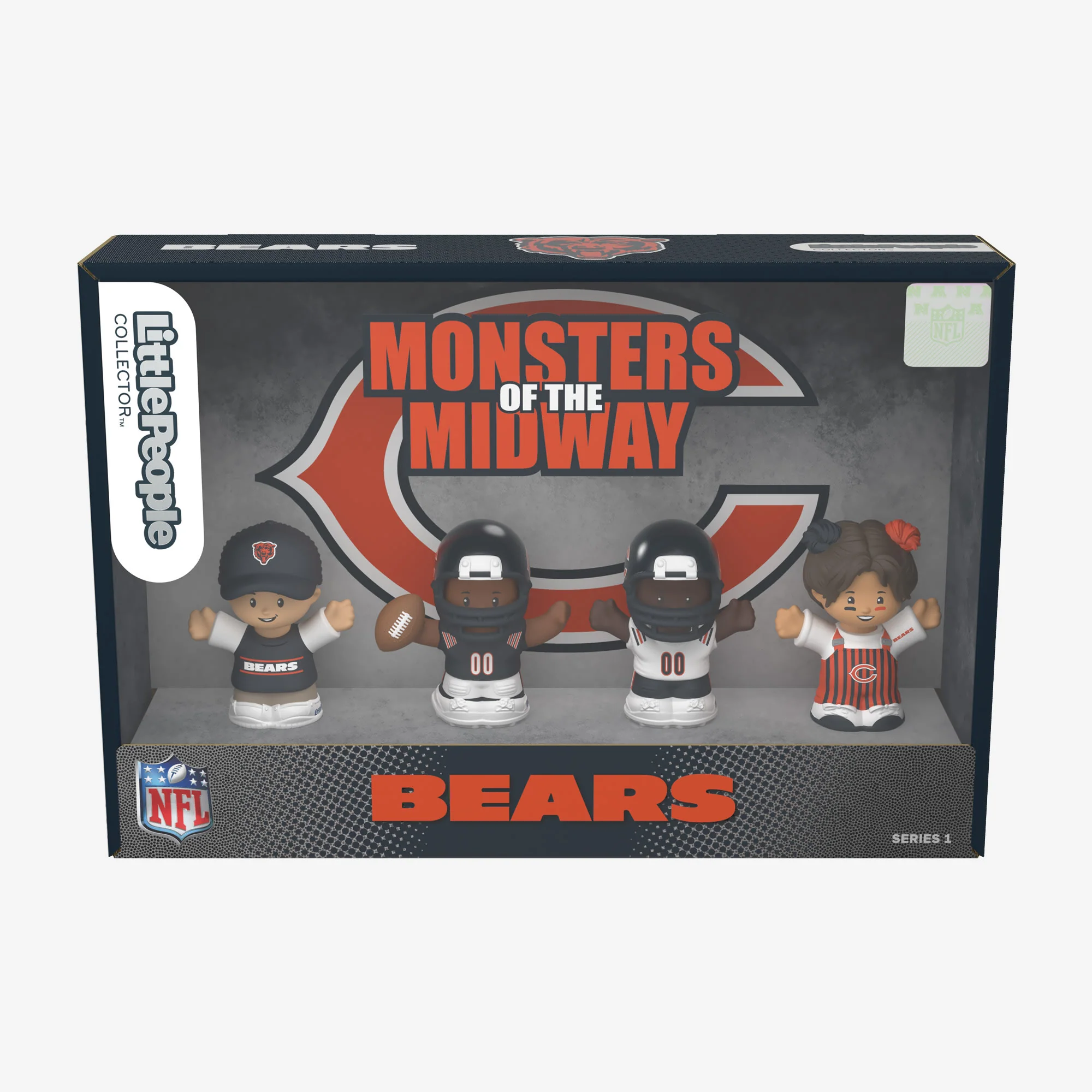 Mattel Creations Little People Collector x NFL Chicago Bears Set