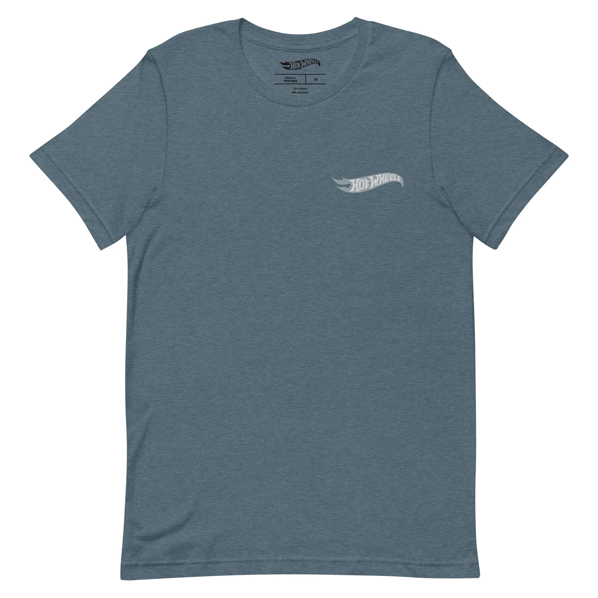 Mattel Creations Hot Wheels Speed Shop Embroidered Blue T-Shirt