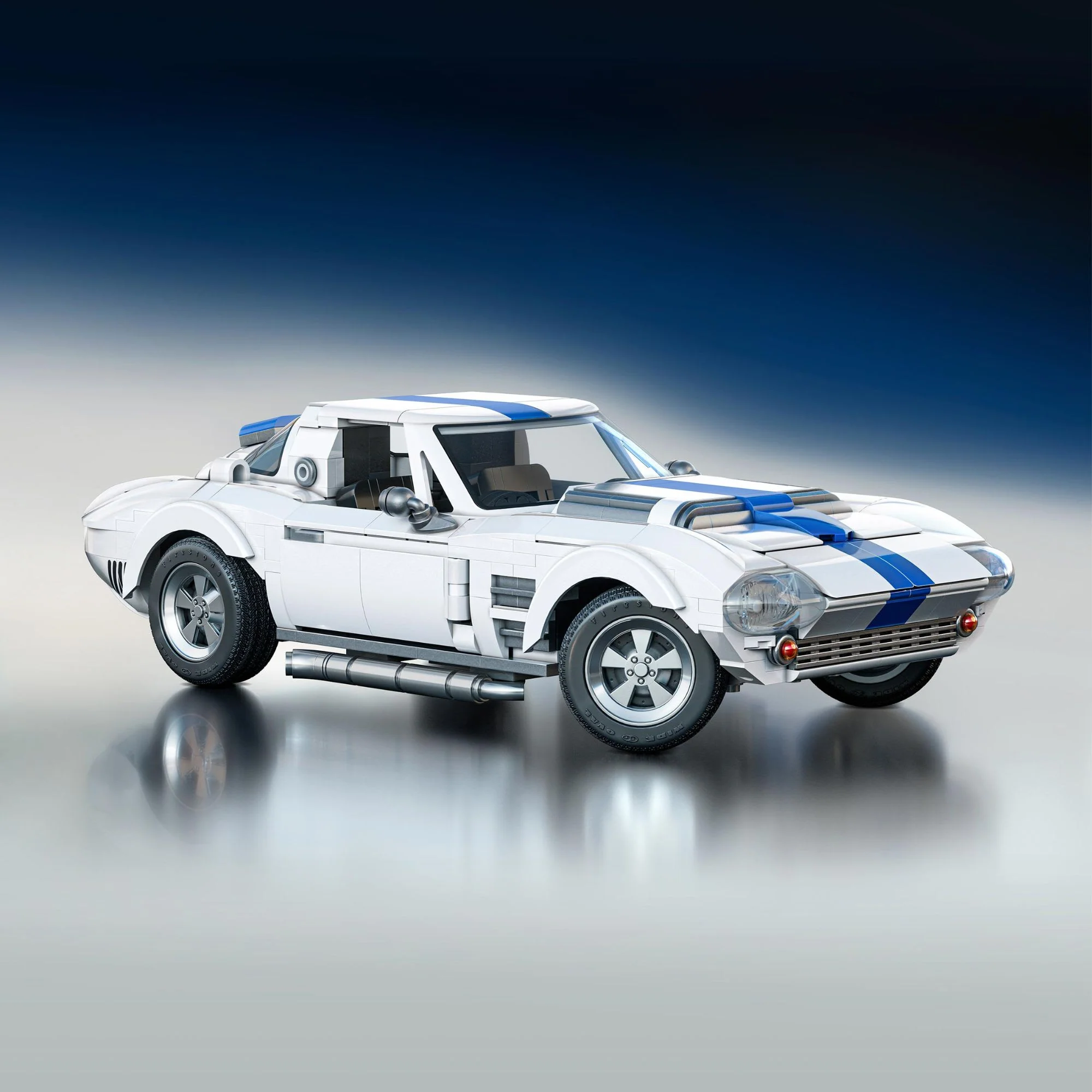 Mattel Creations Mattel Brick Shop Hot Wheels Corvette Grand Sport Building Set