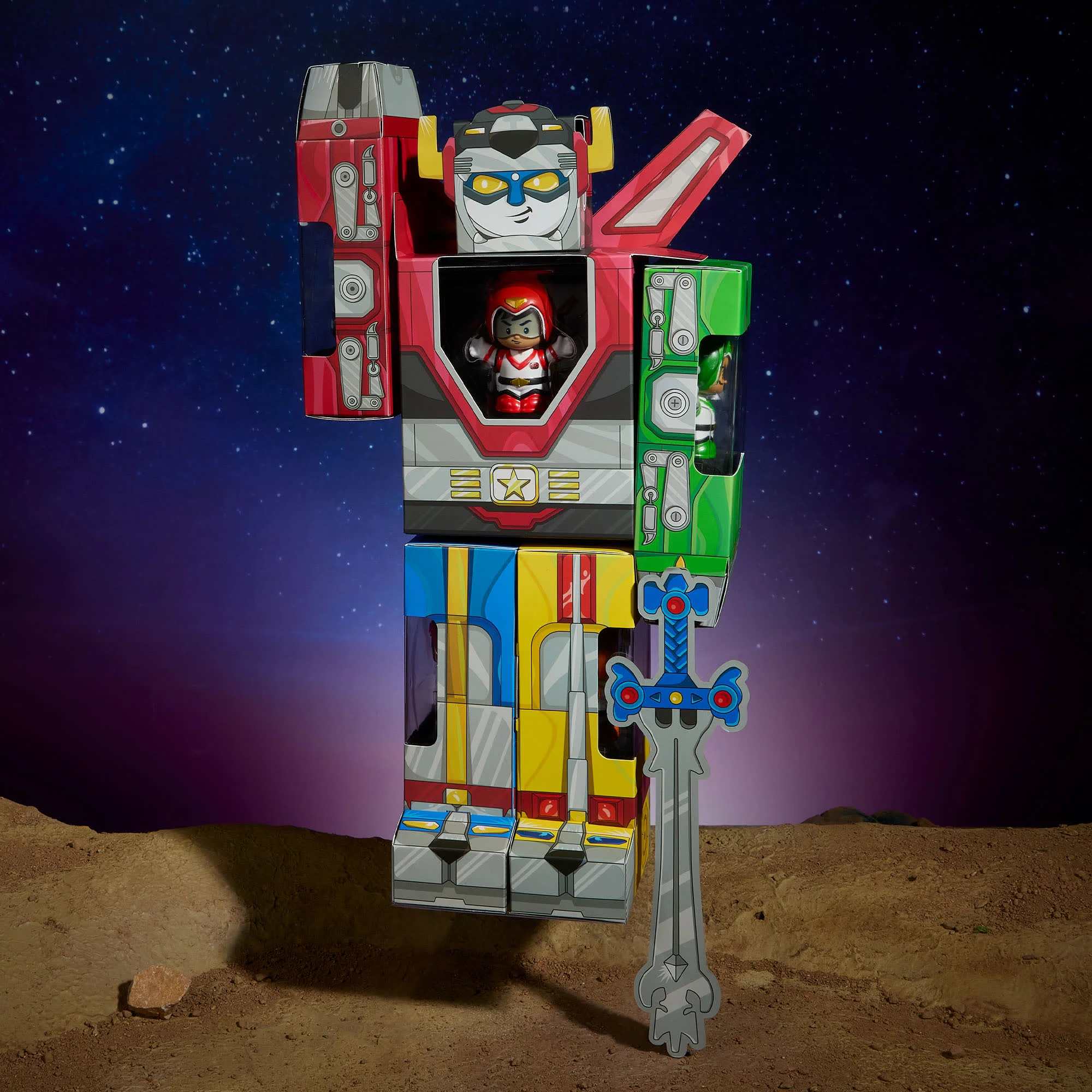 Mattel Creations Little People Collector Voltron 40th Anniversary Gold Label Set