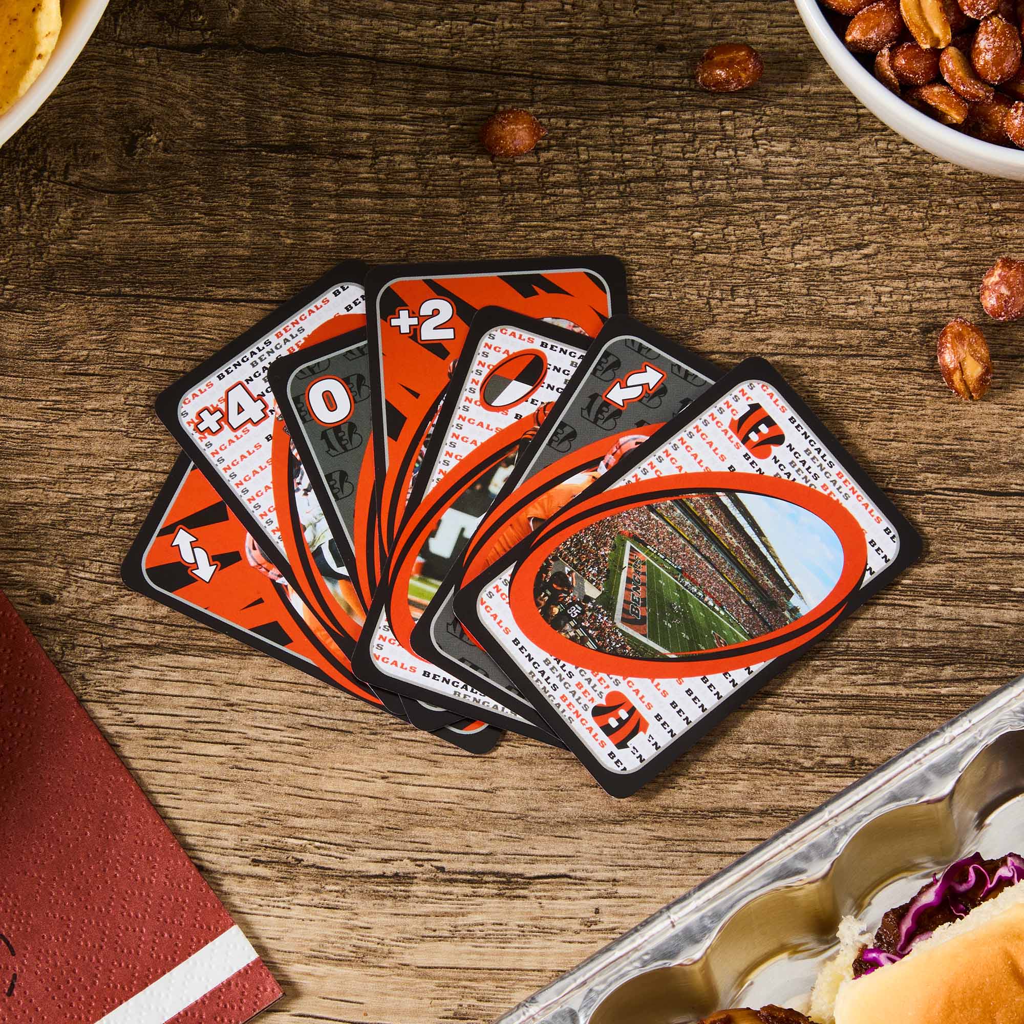 Mattel Creations UNO Fandom NFL Cincinnati Bengals Game Deck