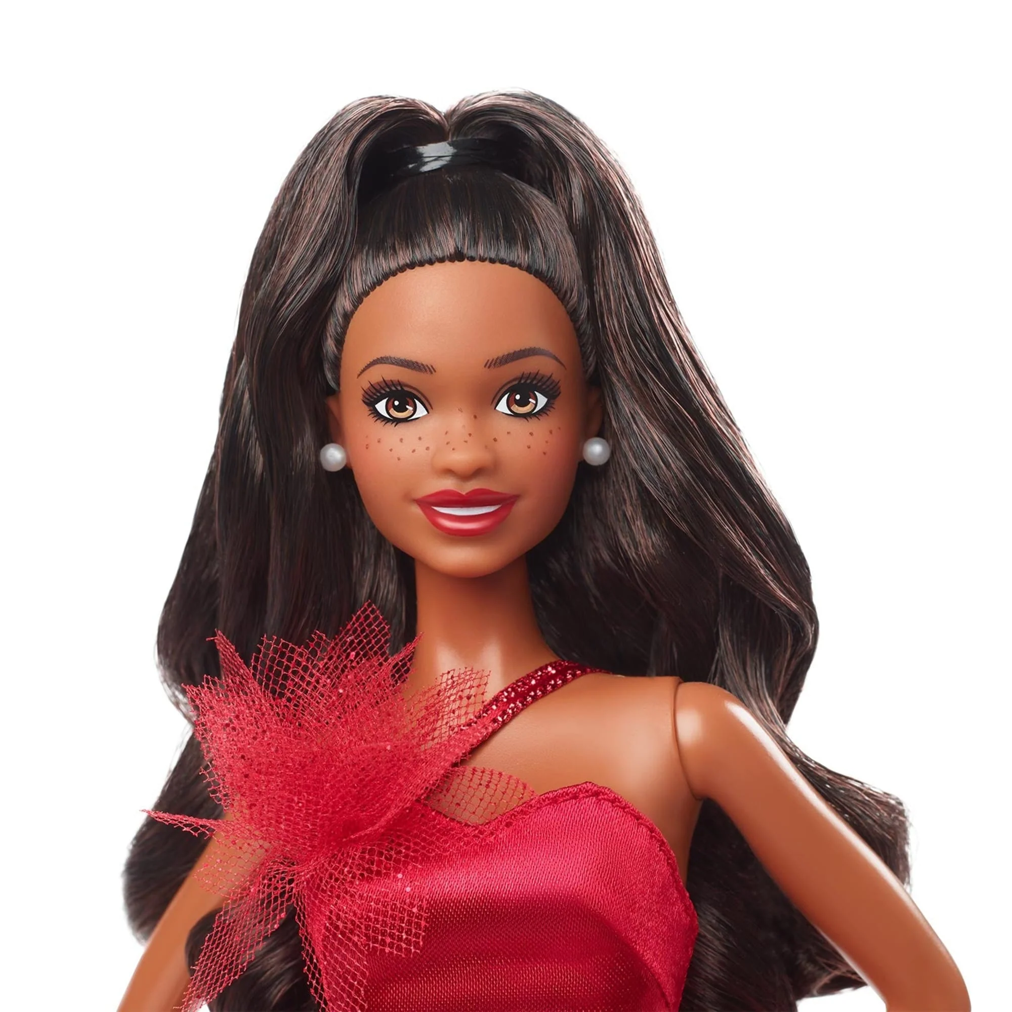 Mattel Creations 2022 Holiday Barbie, Dark-Brown Hair
