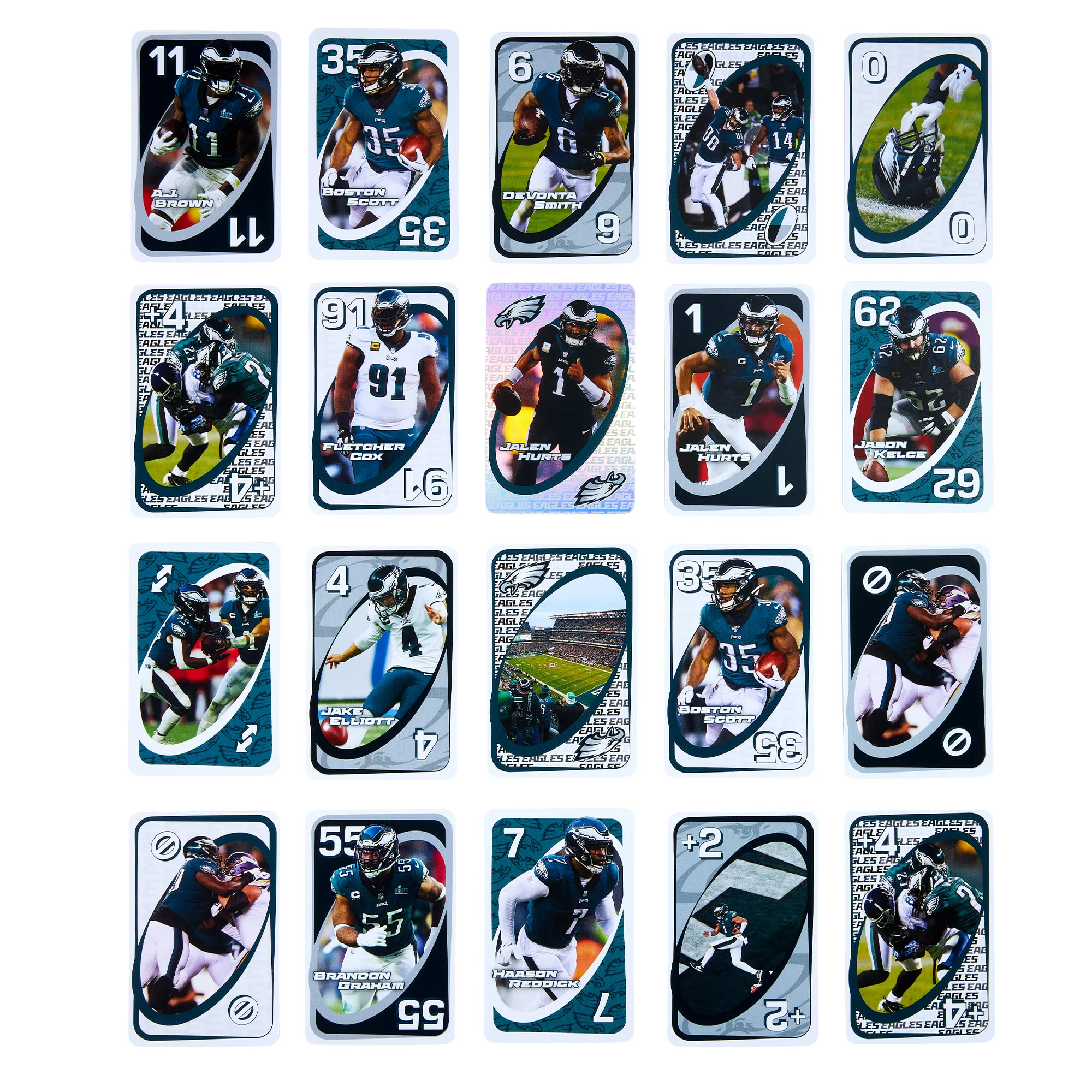 Mattel Creations UNO Fandom NFL Philadelphia Eagles Game Deck
