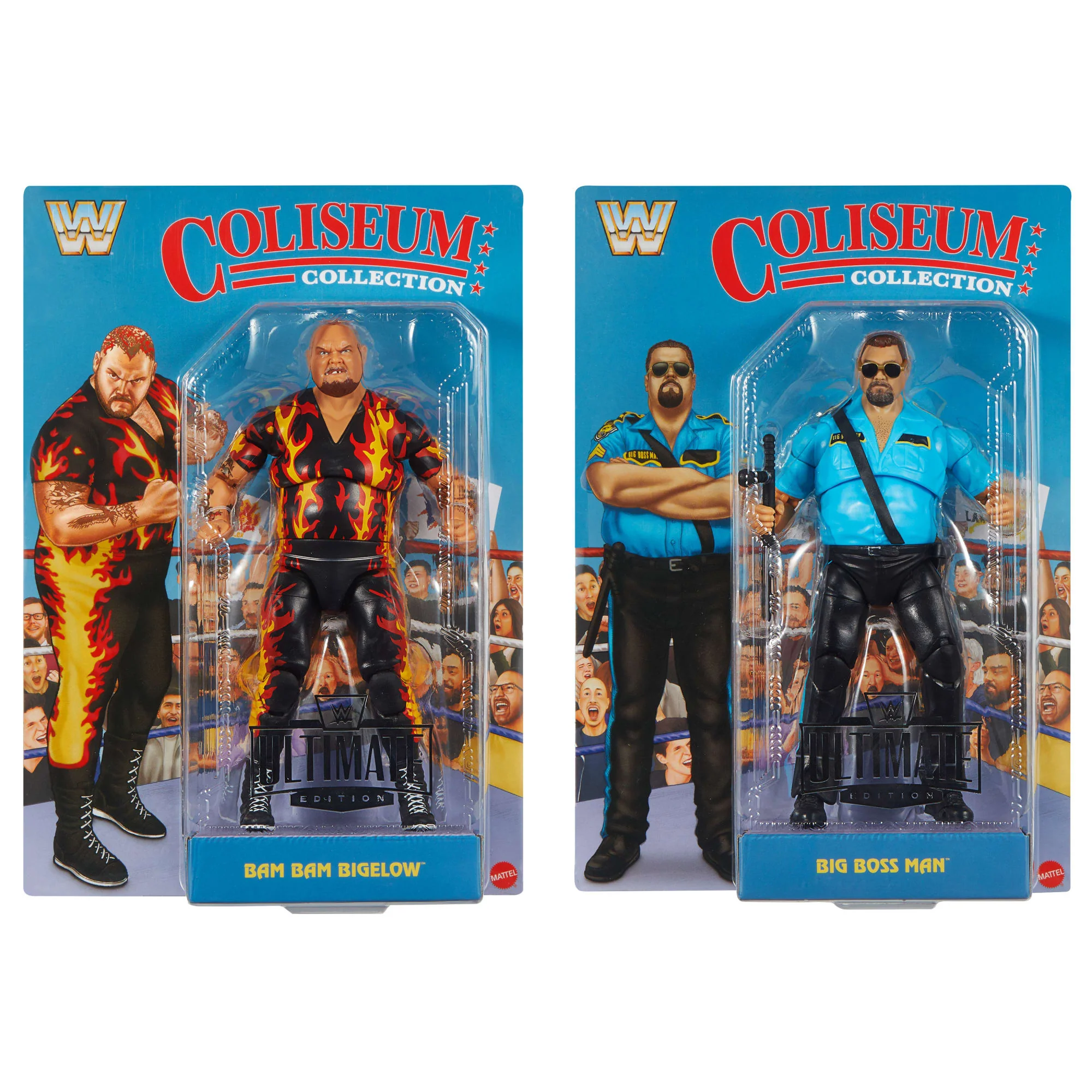 Mattel Creations WWE Coliseum Collection Bam Bam Bigelow & Big Boss Man 2-Pack Action Figures