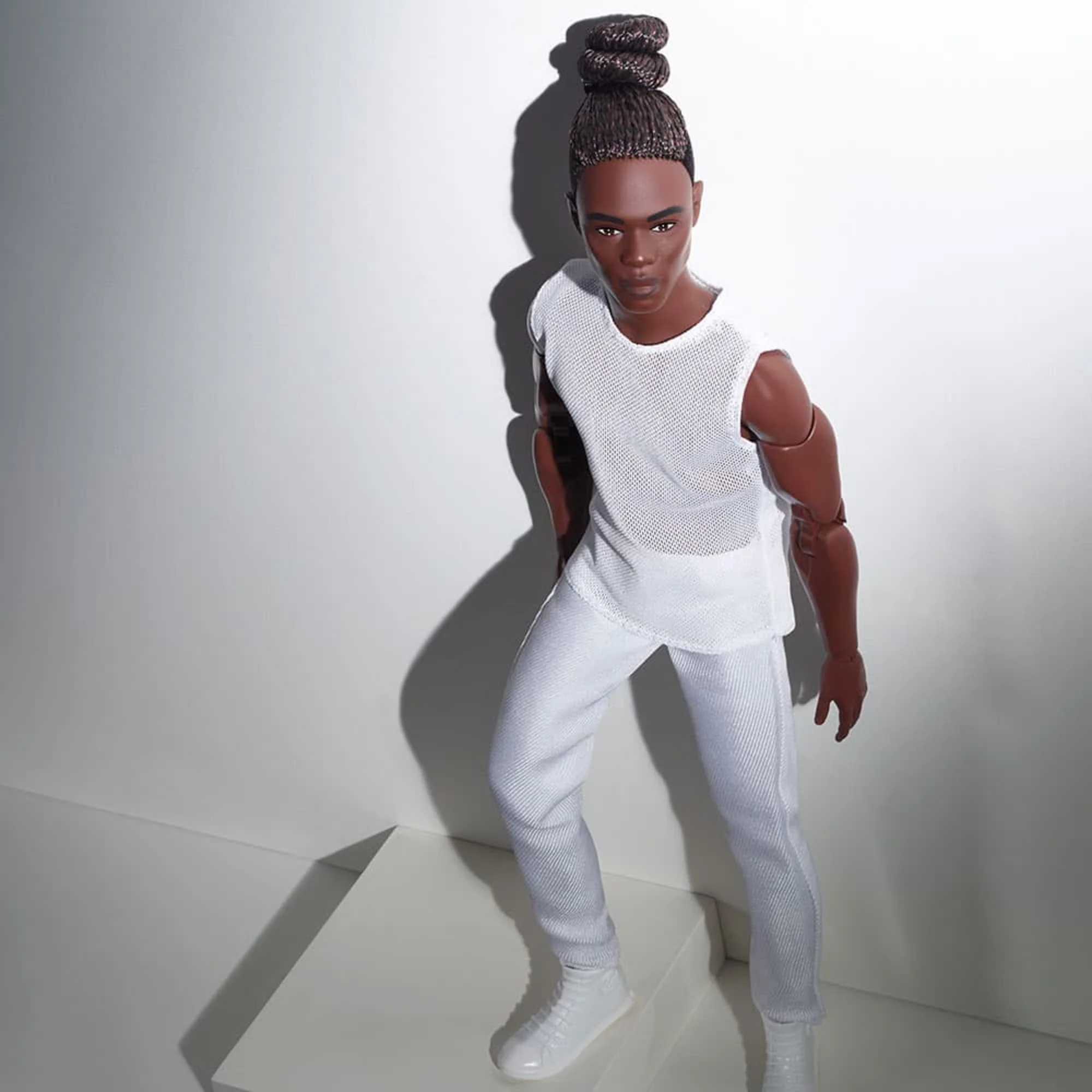 Mattel Creations Barbie Looks Ken Doll (Brunette with Braids & Bun Hairstyle)