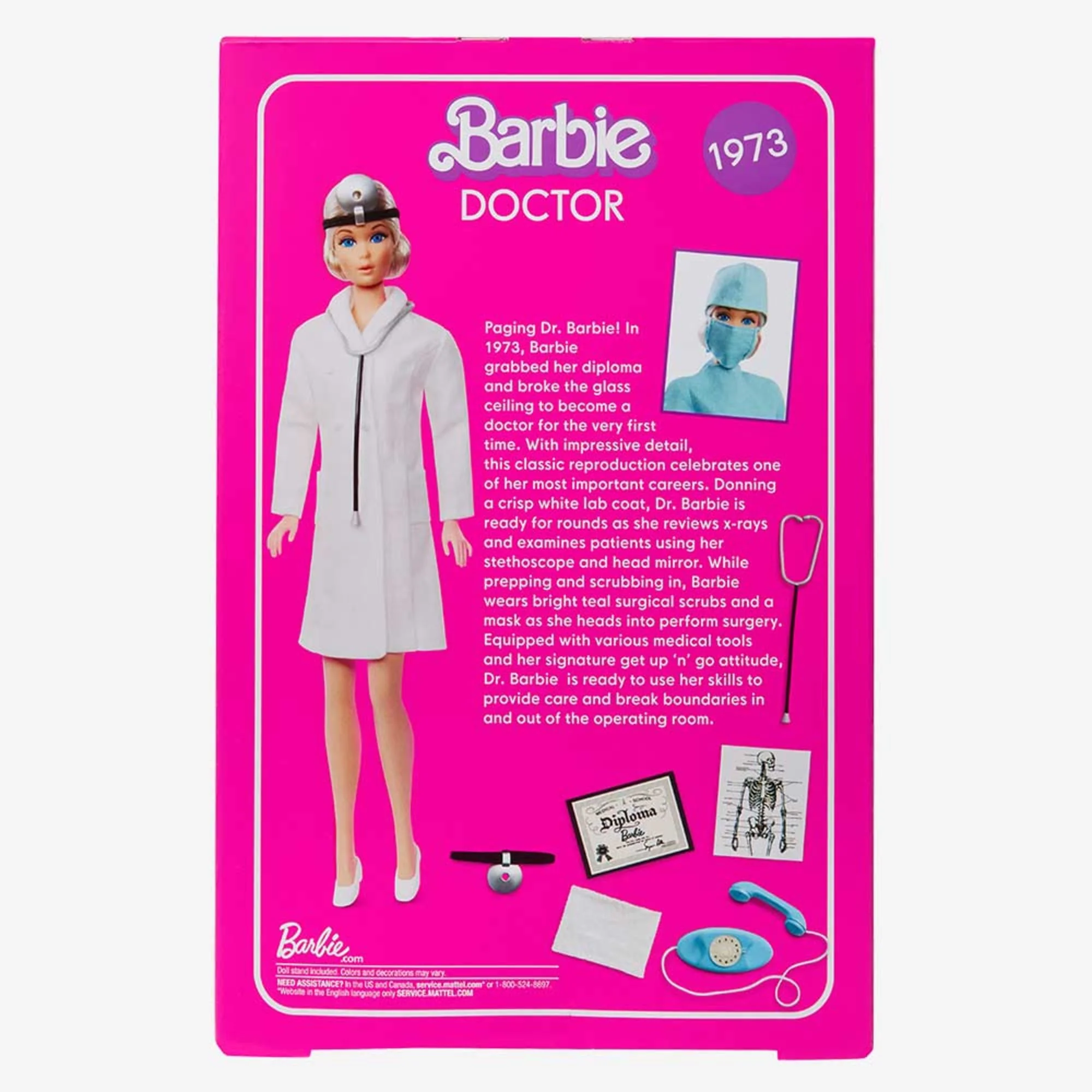 Mattel Creations Barbie 1973 Doctor Doll